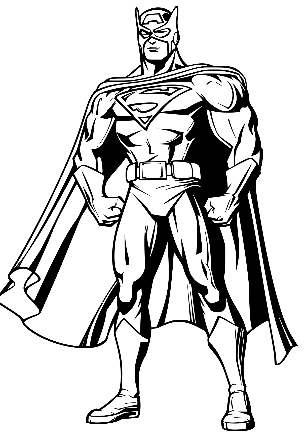 super hero coloring page superman, batman, superhero, bat, supercoloring, free downloads