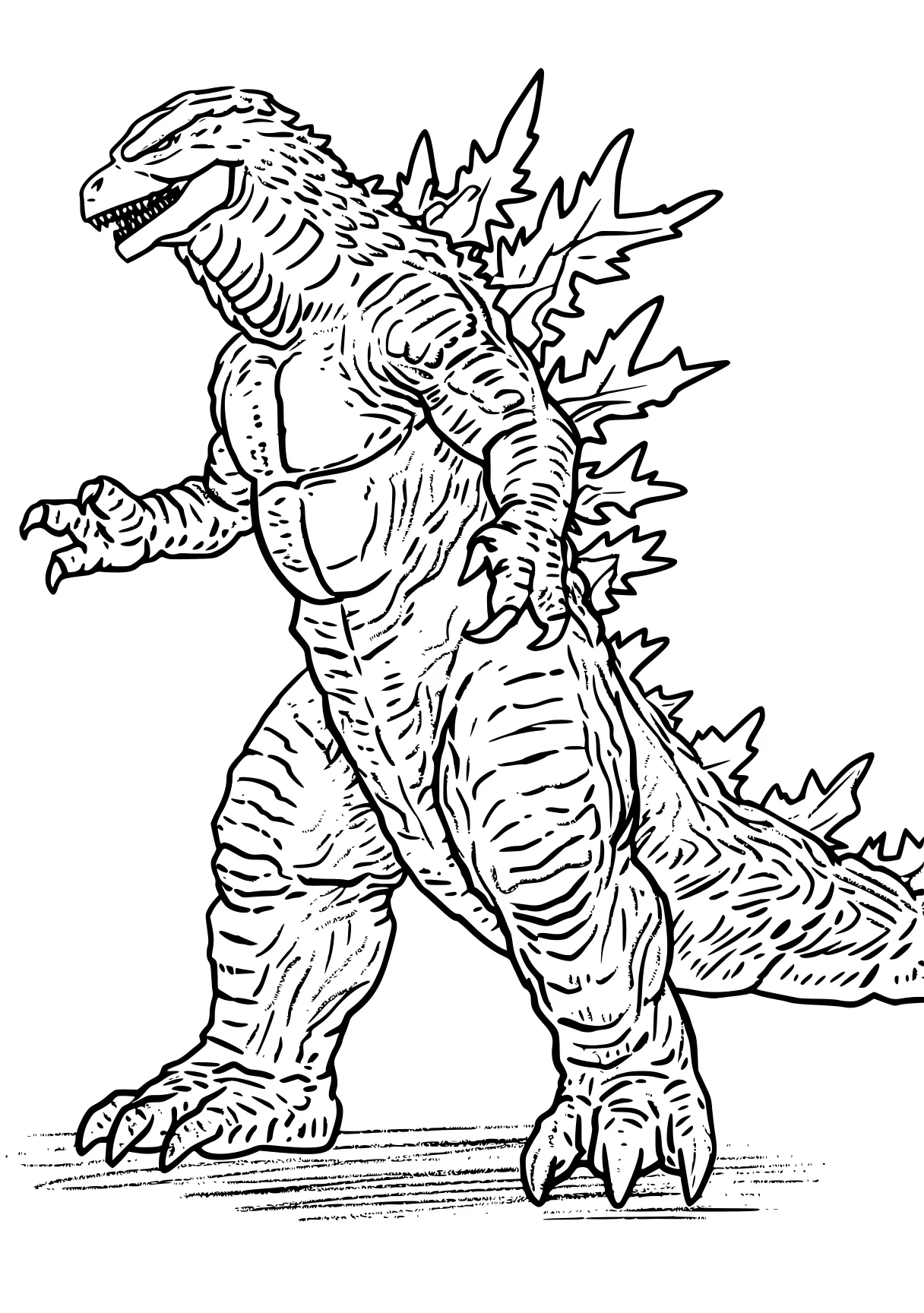 godzilla printable coloring pages godzilla, mechagodzilla, tyrannosaurus, indoraptor, carnotaurus, free page downloads