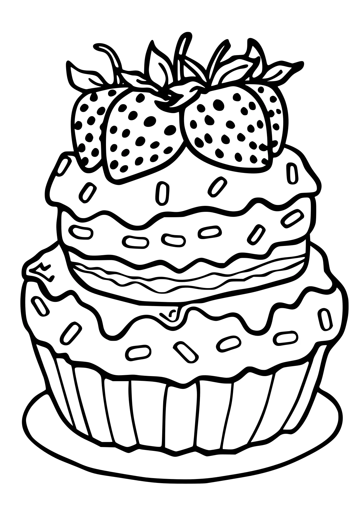 strawberry shortcake coloring page cupcake, cake, shortcake, free downloads