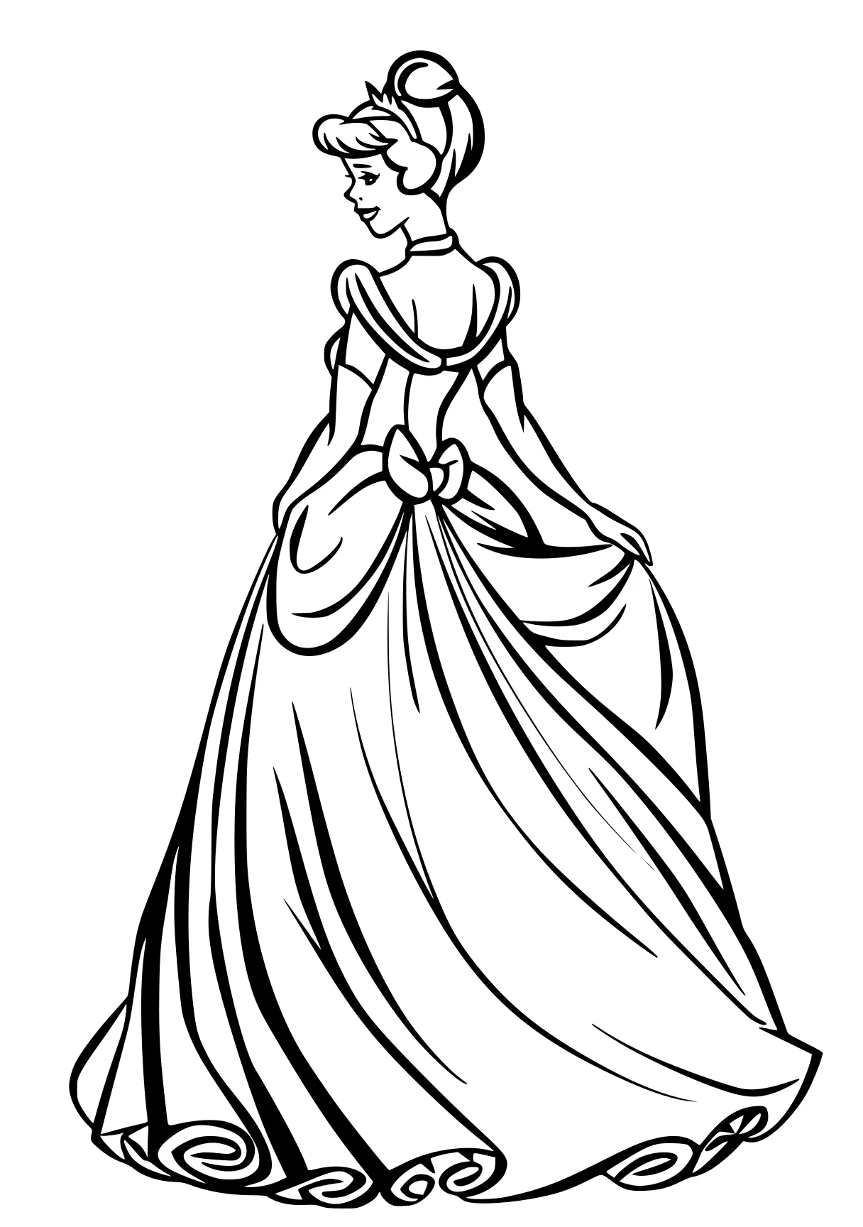 cinderella coloring rosalina, cinderella, tiana, rapunzel, lady, free page downloads