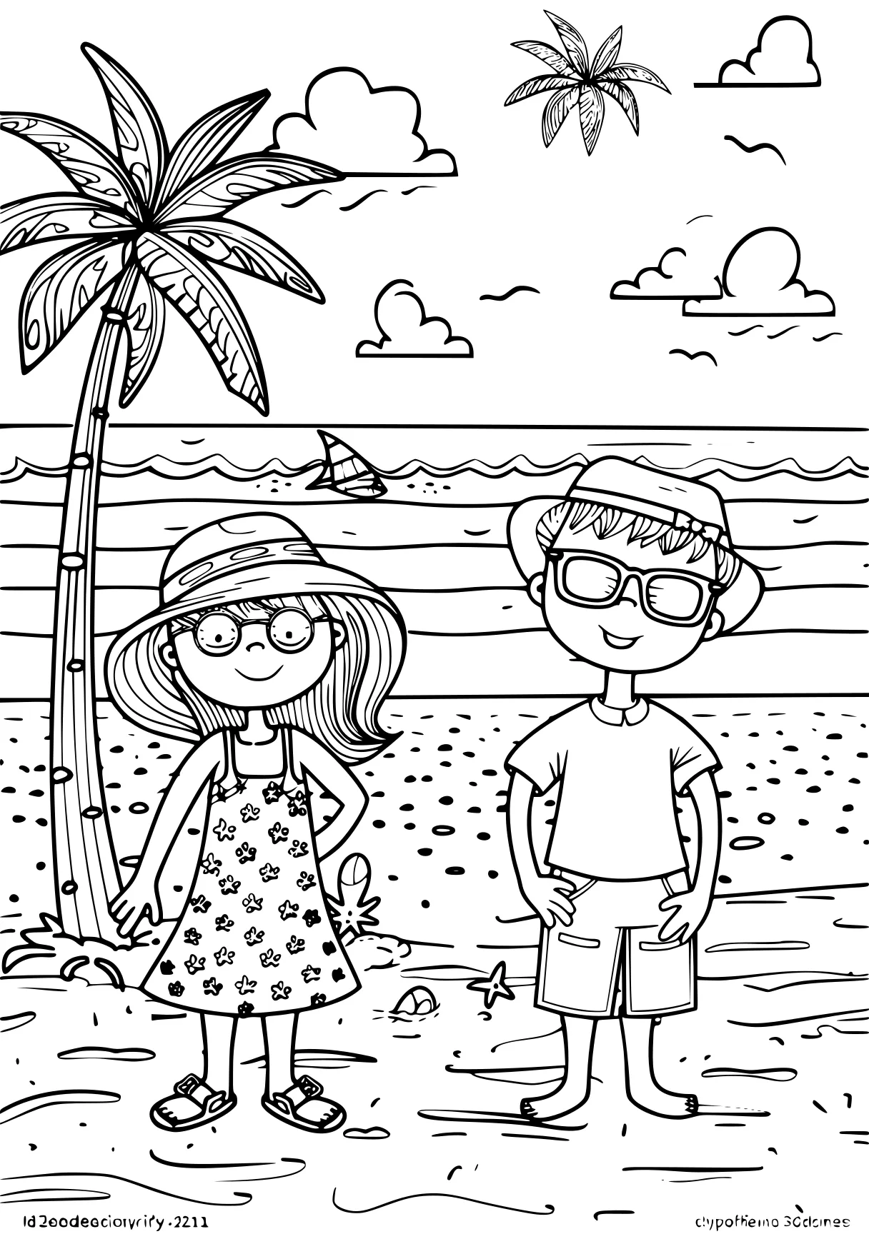 beach coloring pages, holiday, holidays, beach, free page downloads