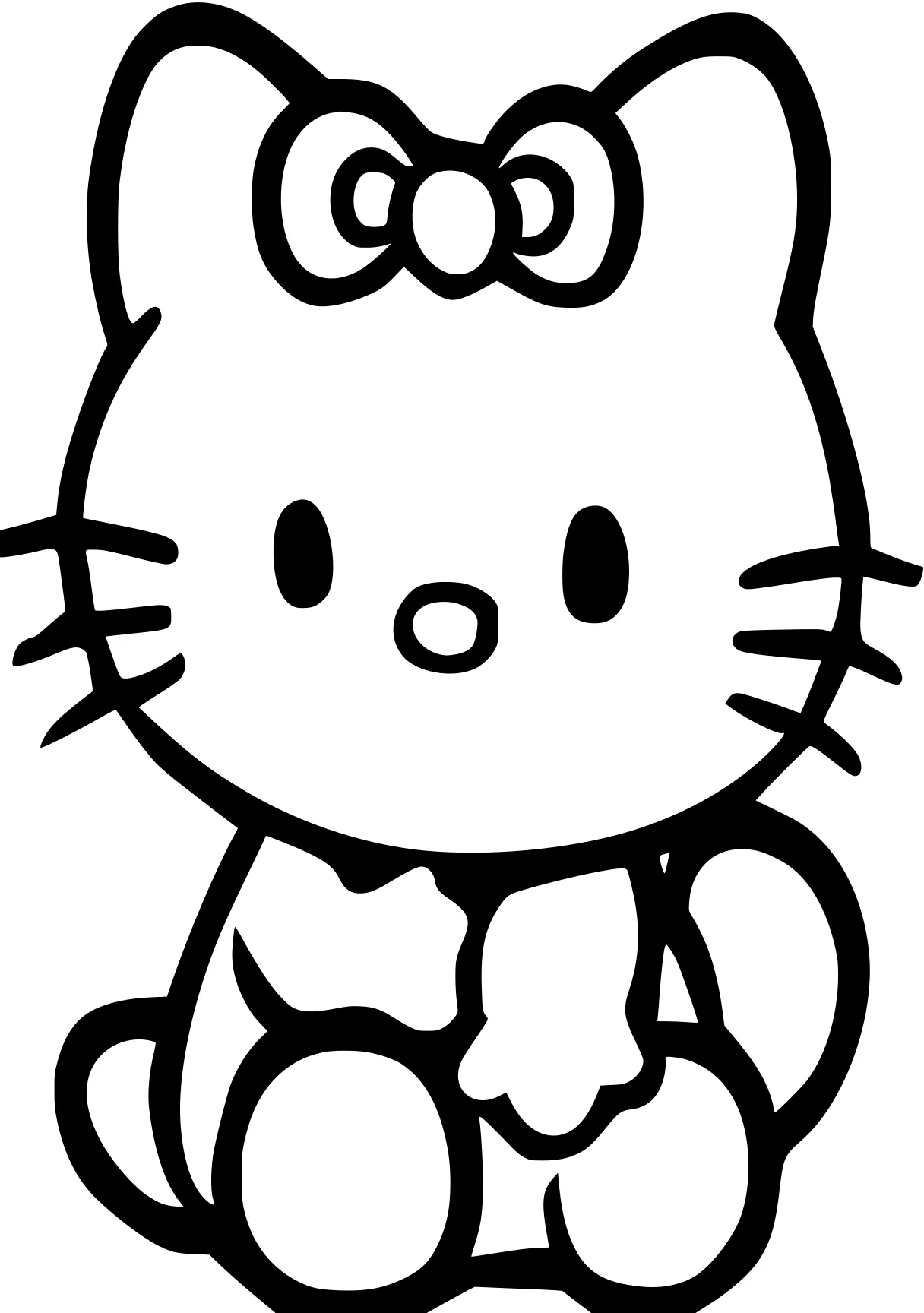 coloring hello kitty sanrio, kitty, garfield, peppa, cat, free page downloads