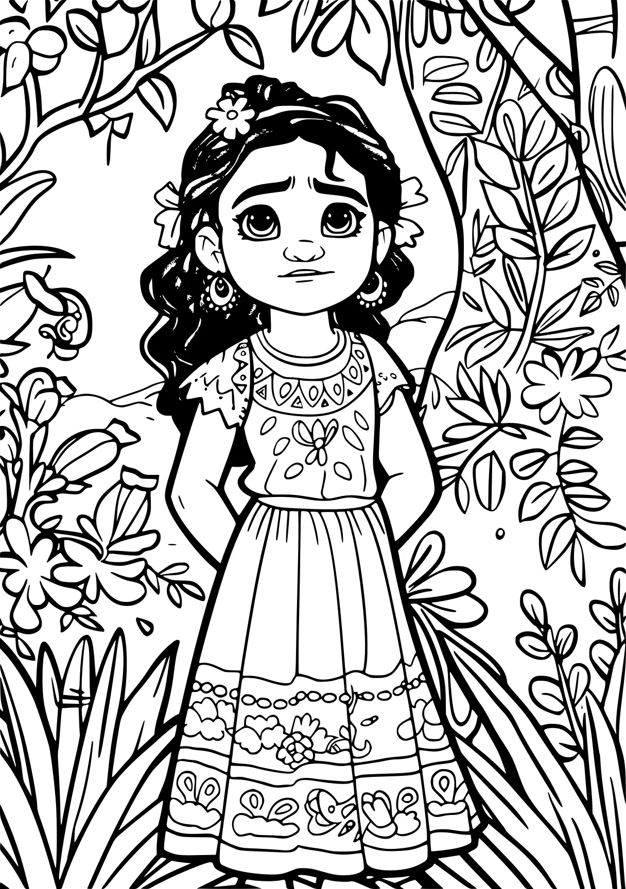 encanto coloring page moana, coloring, colouring, free downloads