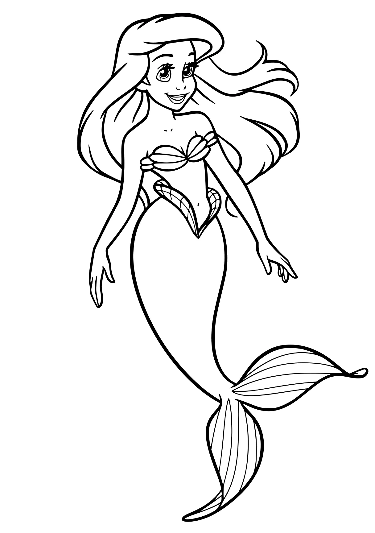 little mermaid coloring pages mermaid, ariel, siren, jasmine, fish, free page downloads