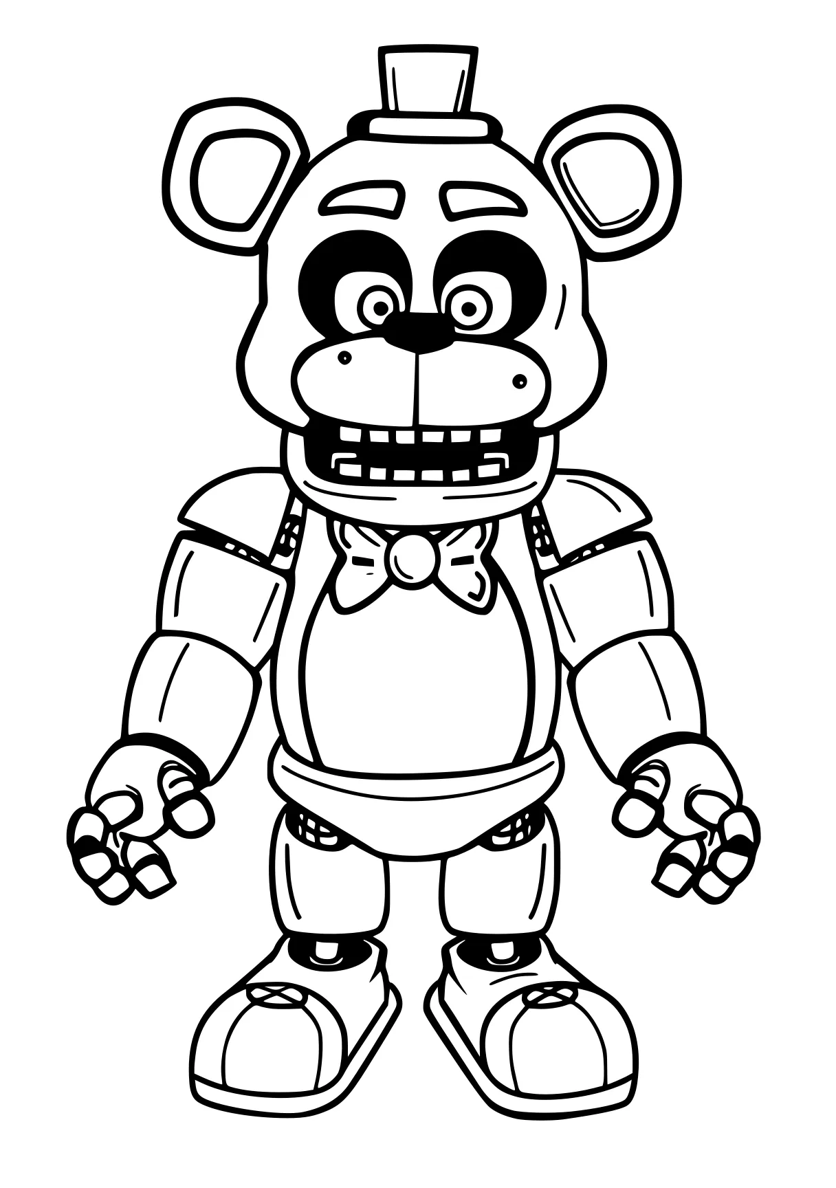 five nights at freddy's colouring pages fazbear, fnaf, bonnie, freddy, chica, free coloring page downloads