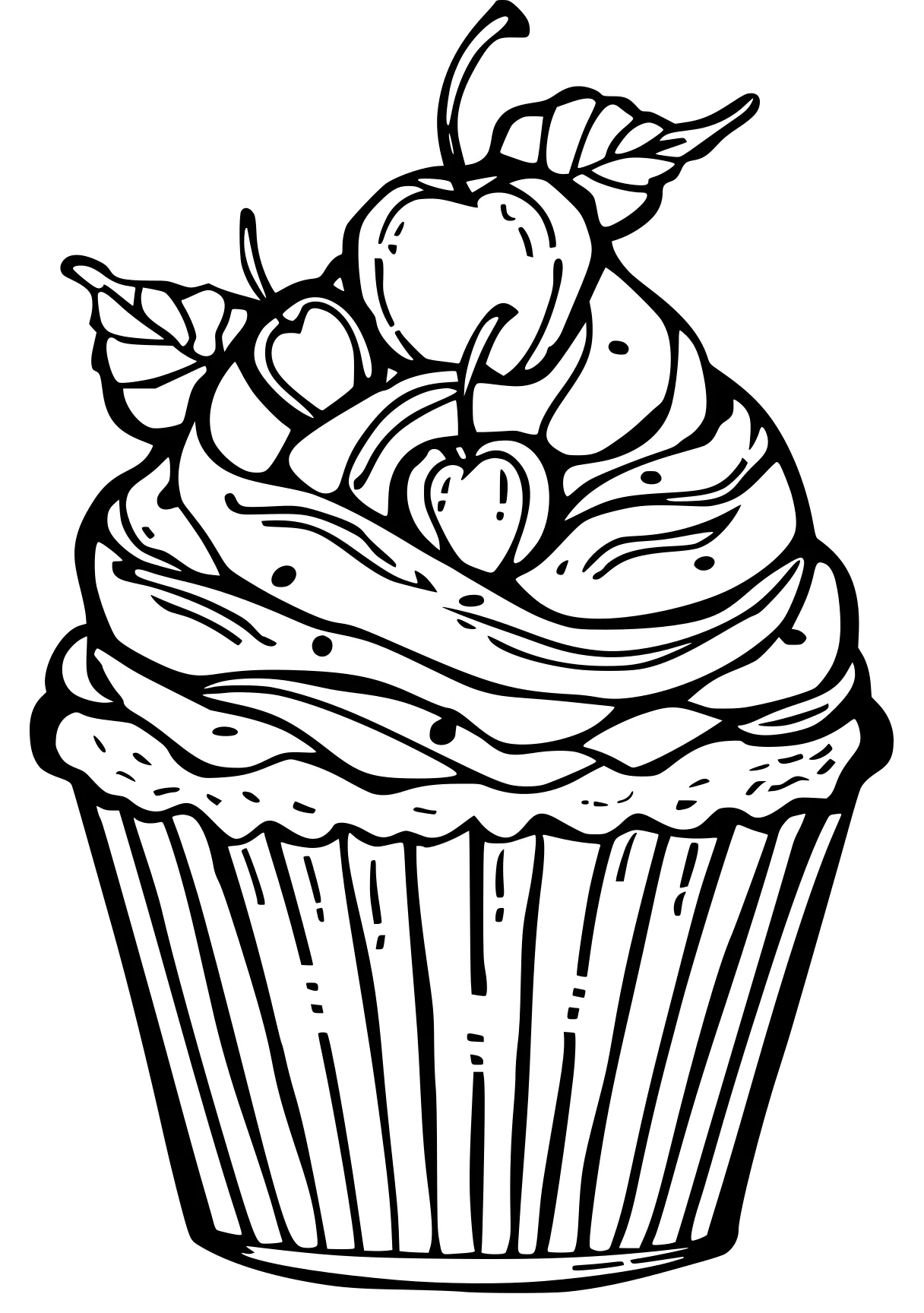 cupcake coloring sheets cupcake, cake, illustrator, foods, birthday, free page downloads