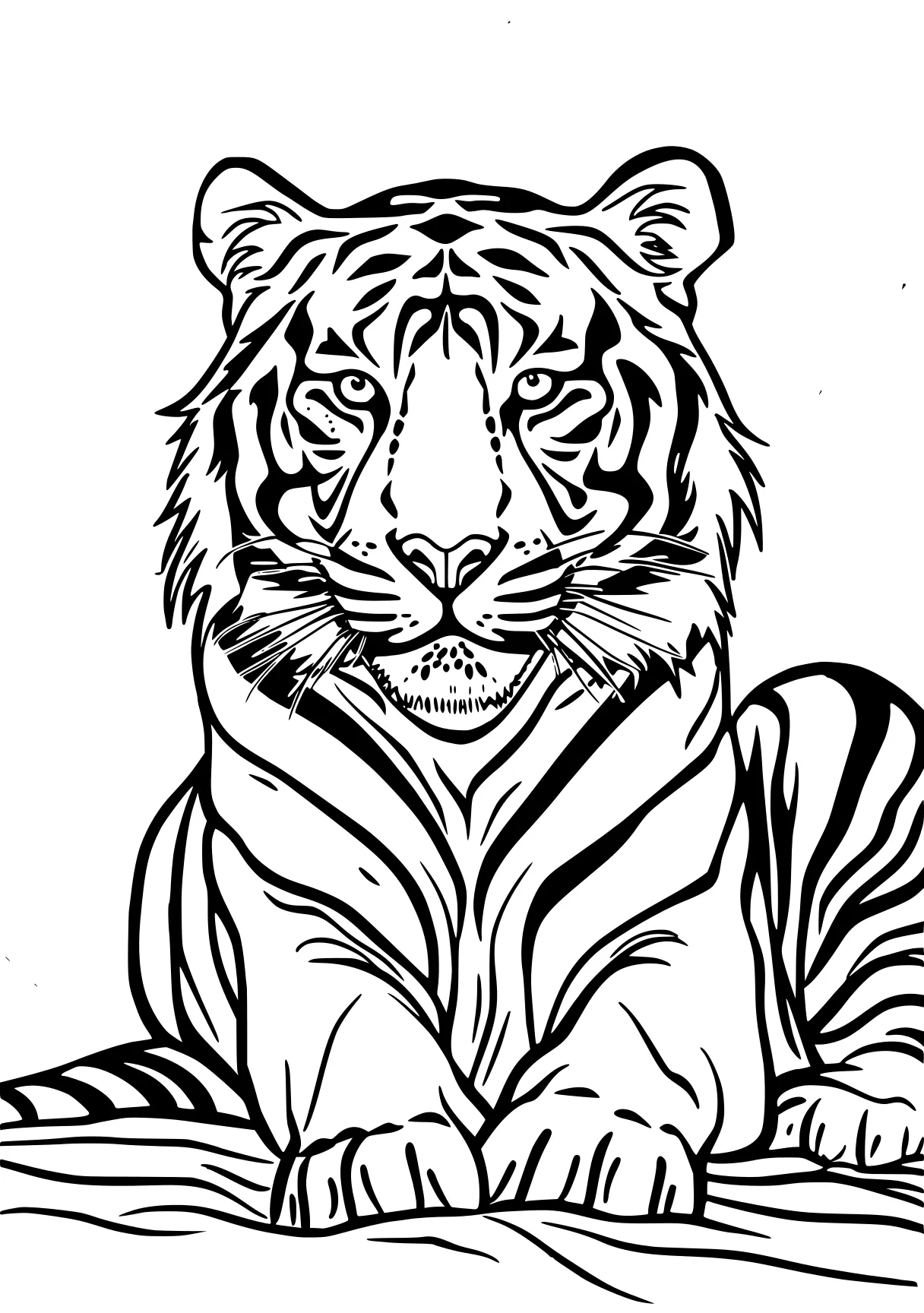 tiger coloring page tiger, zebra, illustrator, colouring, free downloads