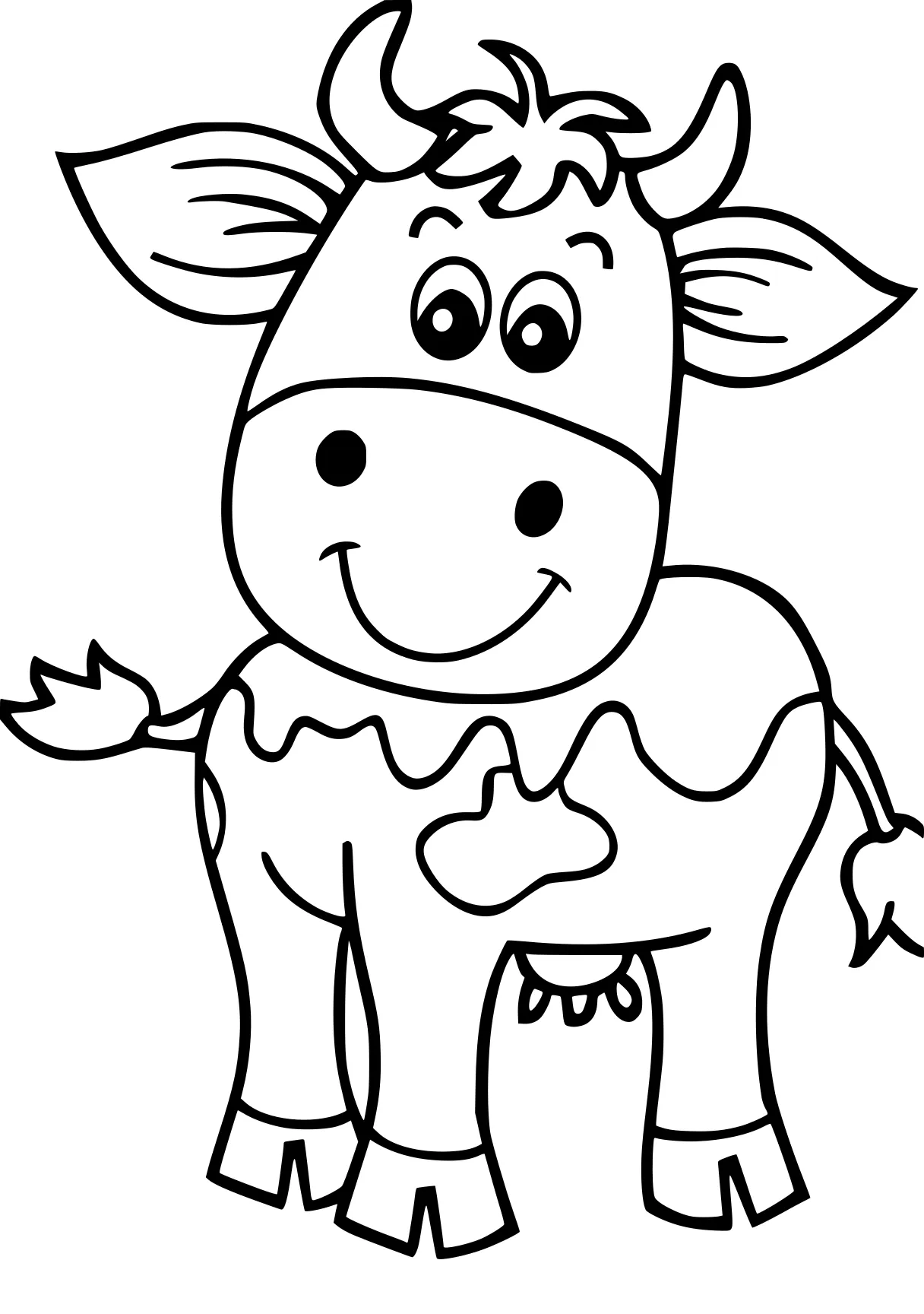 printable pictures cow, peppa, donkey, pig, free coloring page downloads