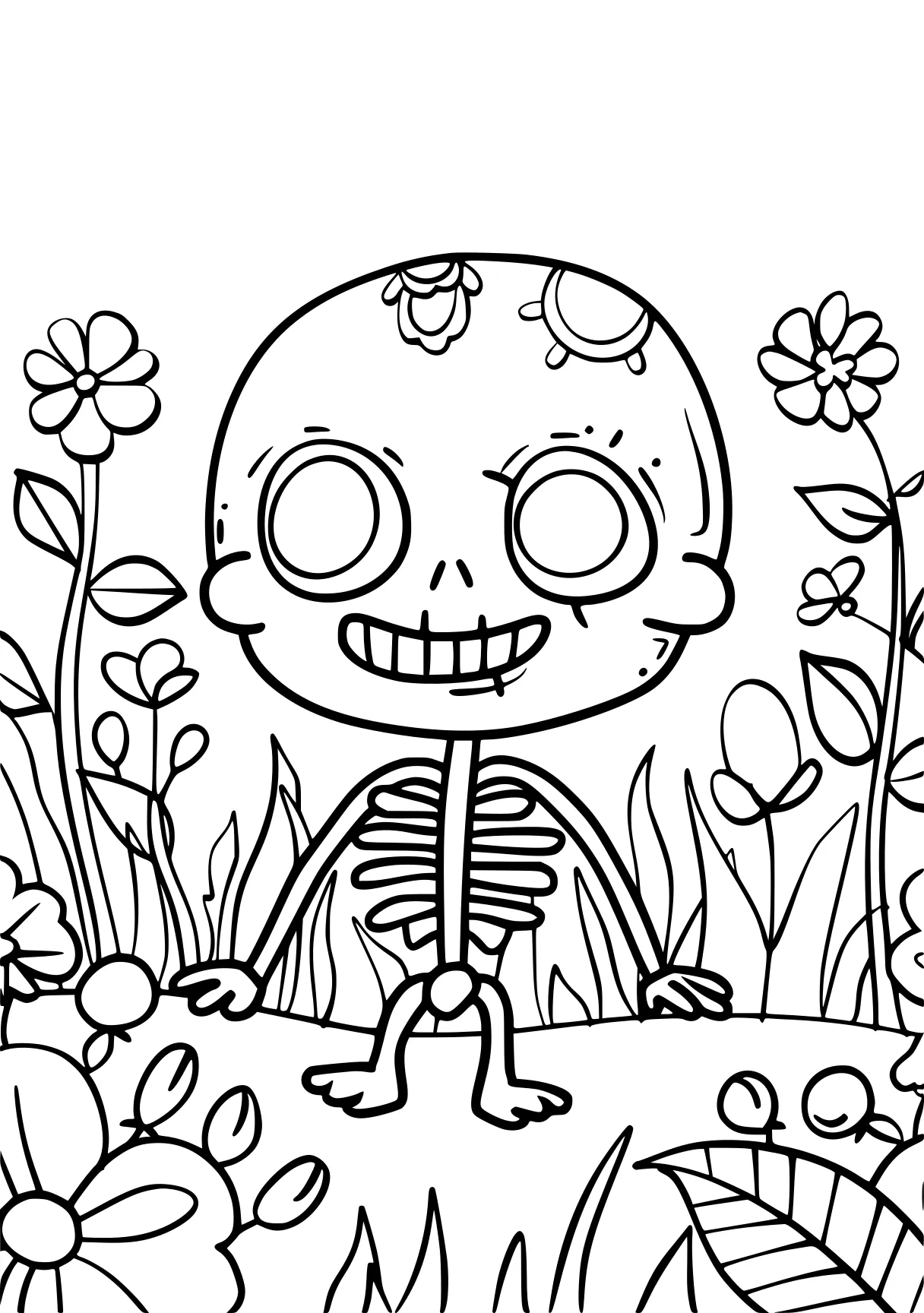 childrens colouring pages muertos, skellington, skeleton, free coloring page downloads