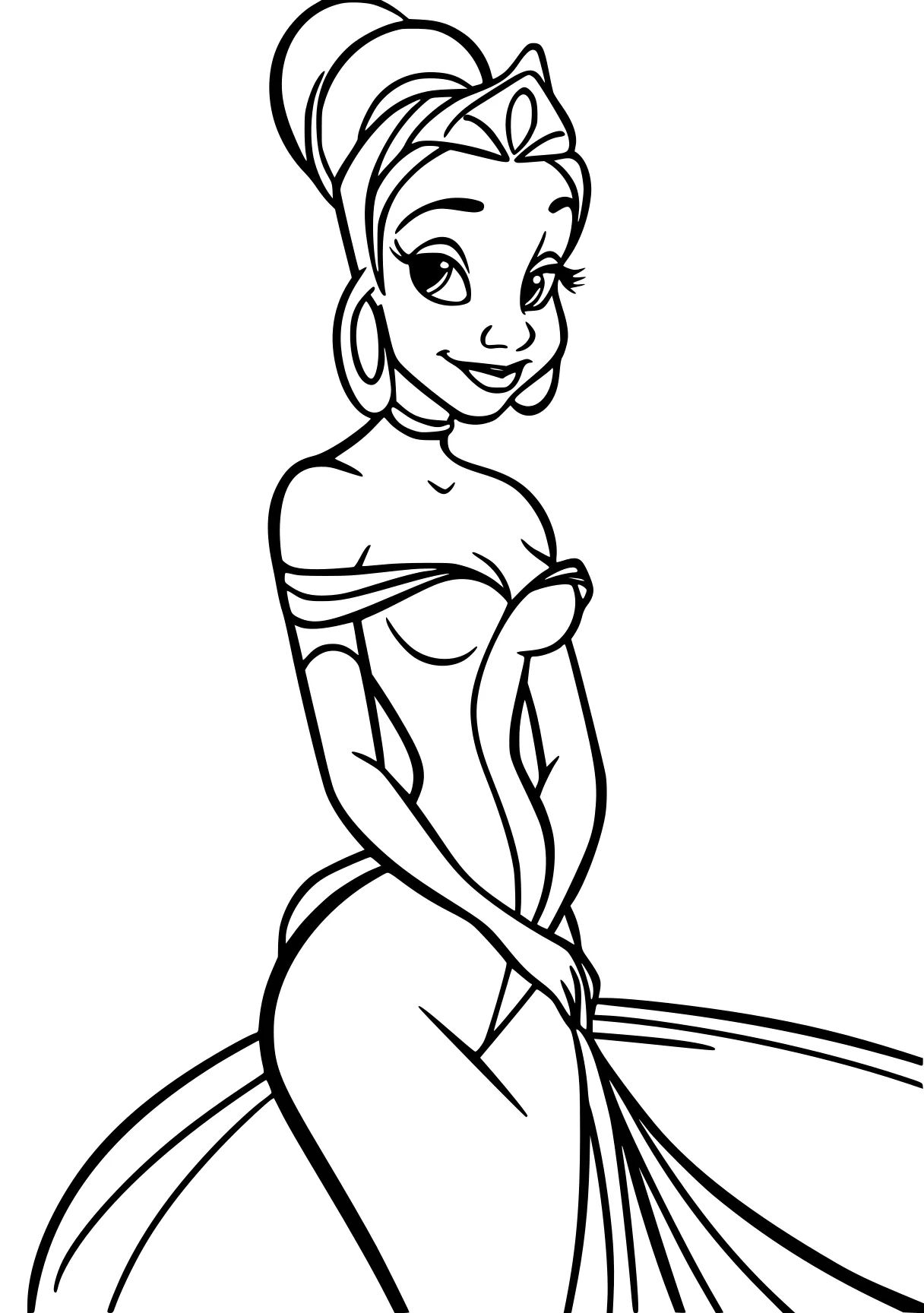 princess and the frog coloring pages tiana, ariel, jasmine, elsa, mulan, free page downloads