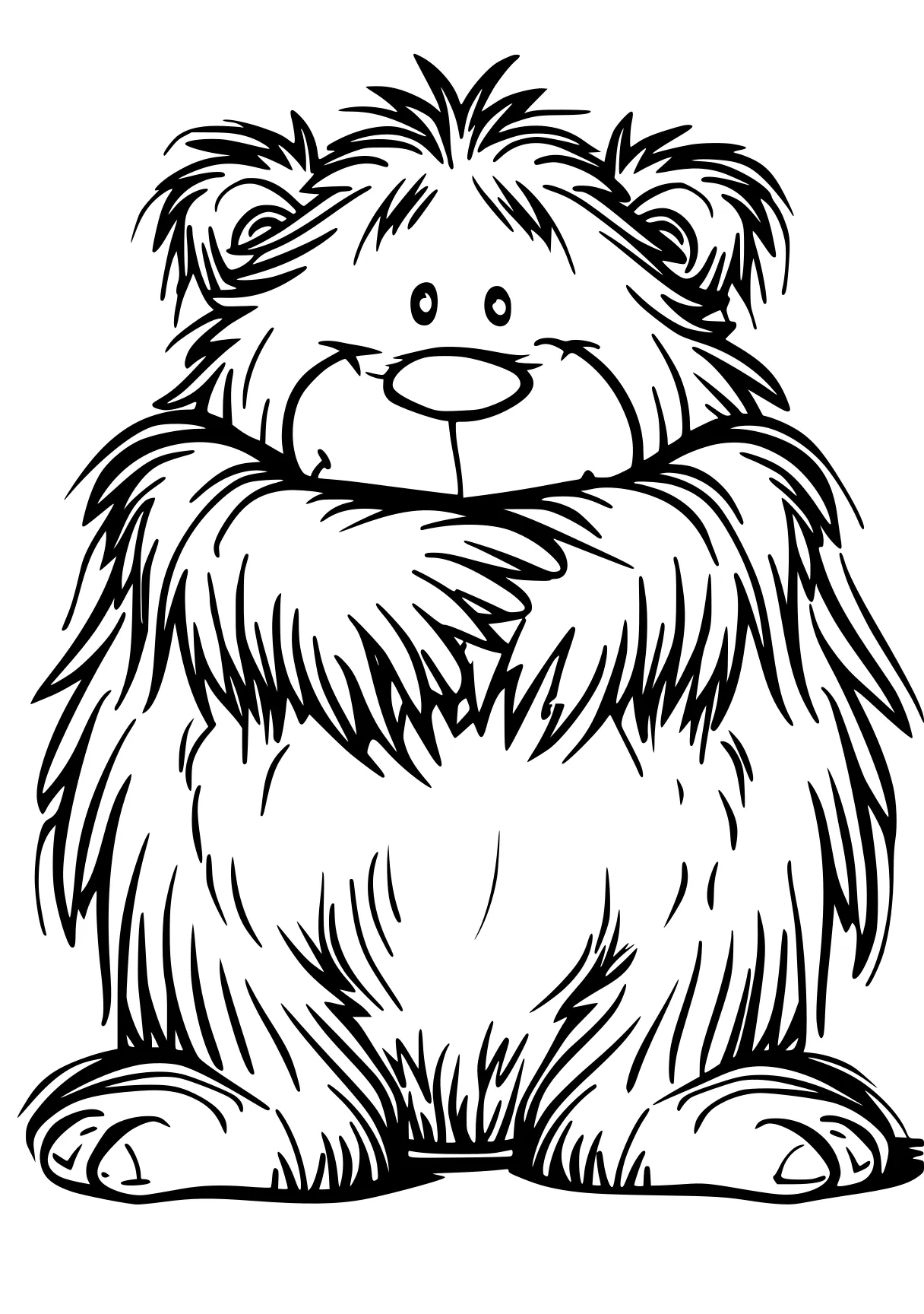 huggy wuggy color page bear, gorilla, monkey, bigfoot, sloth, free coloring downloads