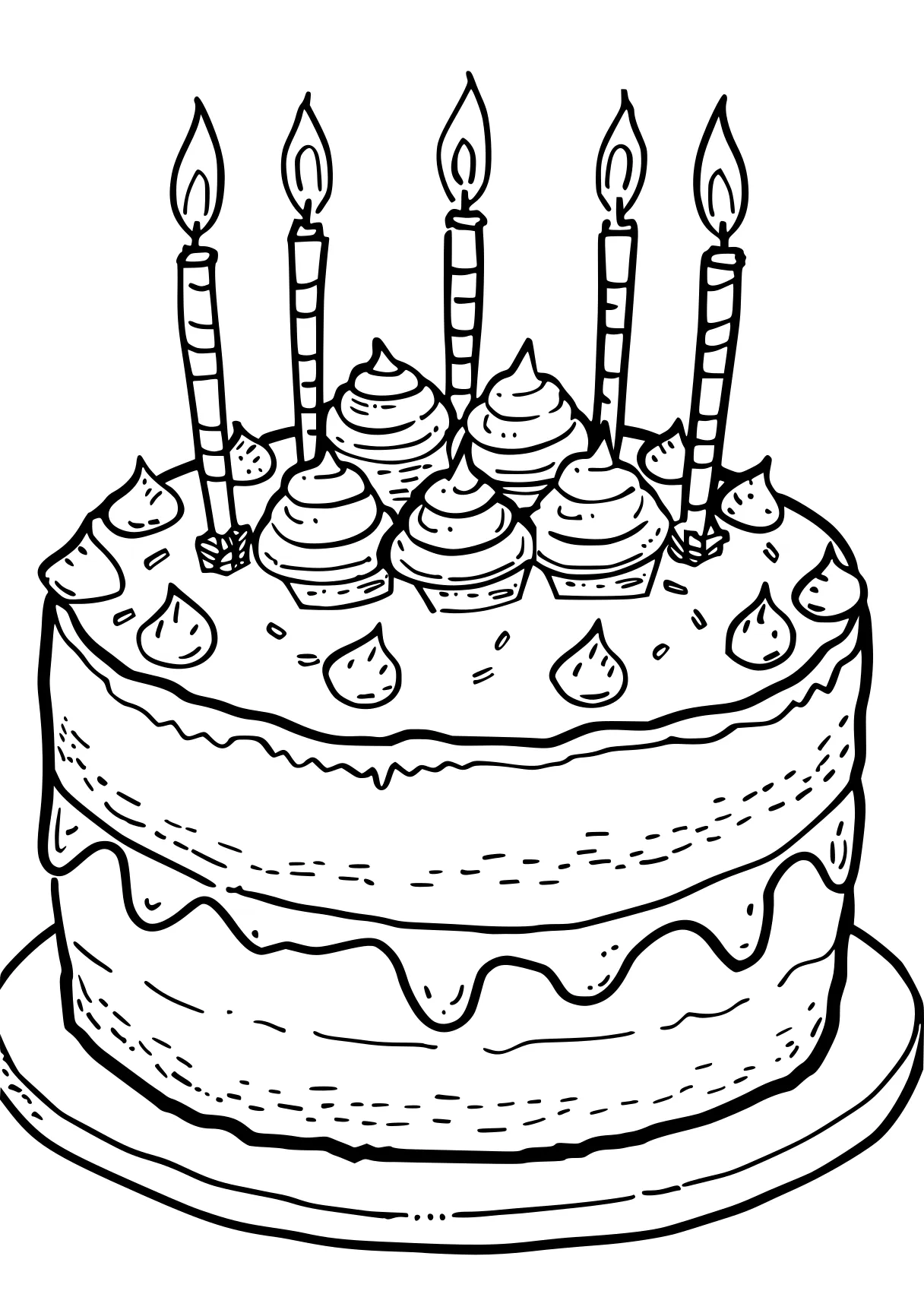 birthday cake coloring page cake, birthday, printables, free downloads