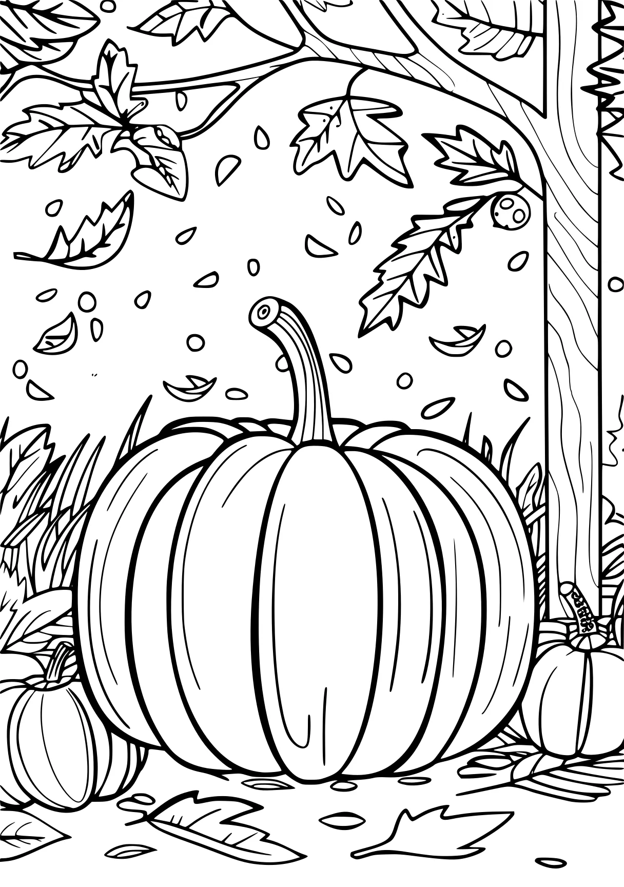 coloring pages for autumn pumpkin, october, preview, free page downloads