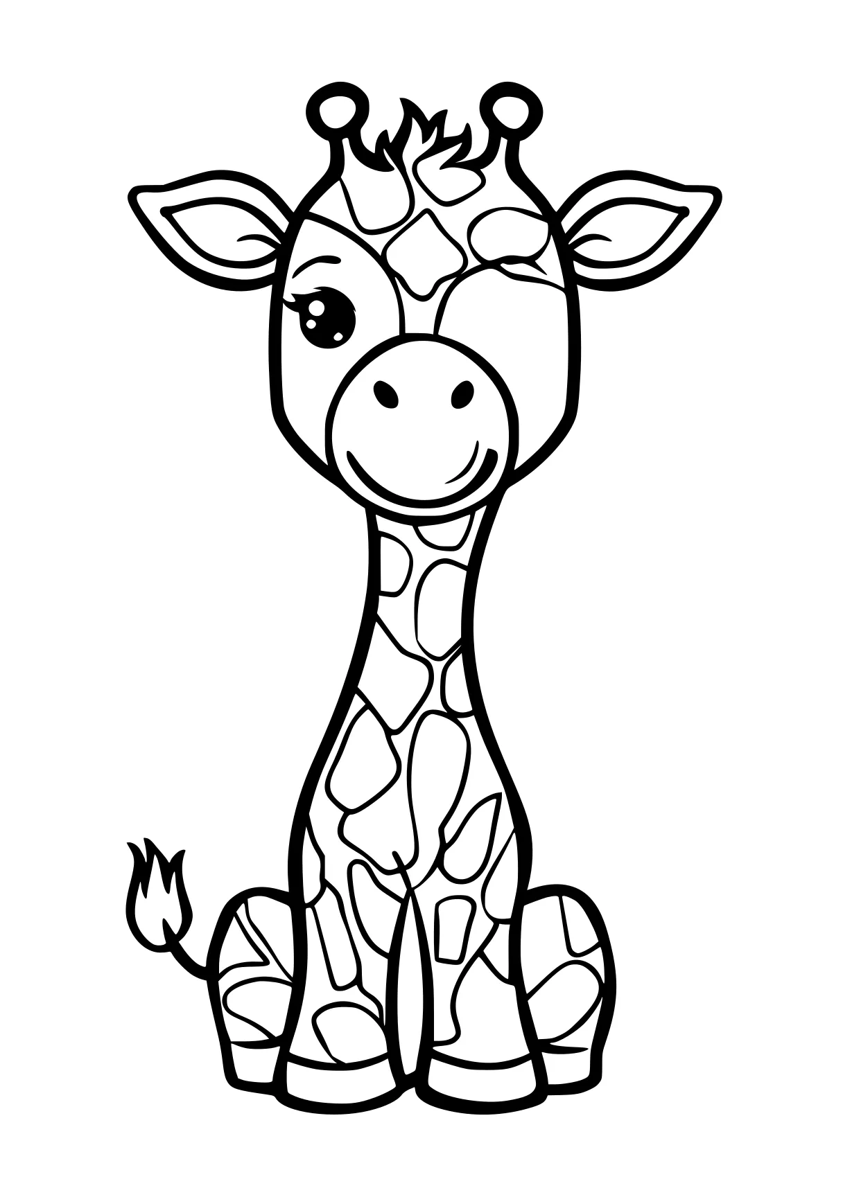 animal coloring pages giraffe, deer, moose, bambi, safari, free page downloads