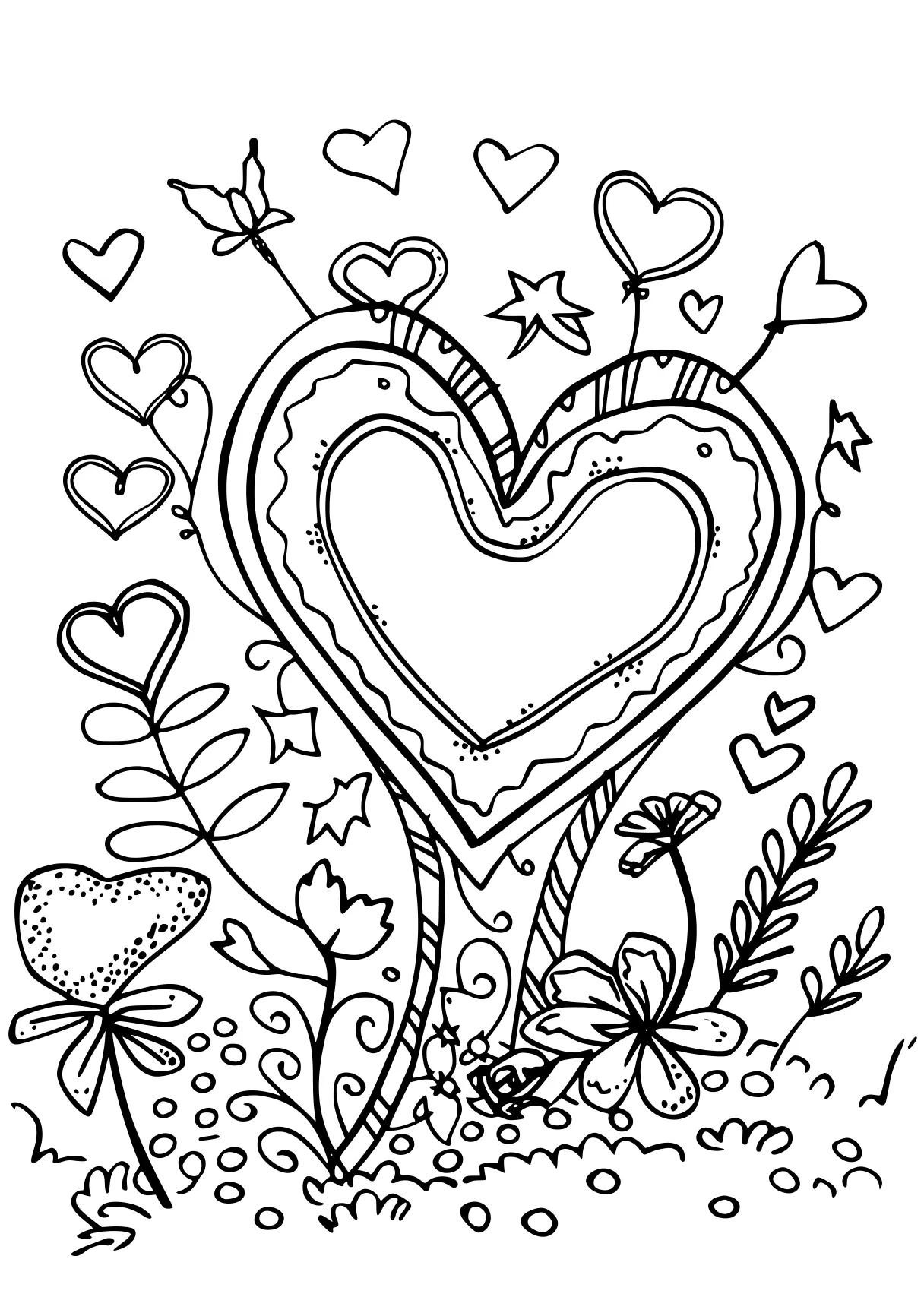 free coloring pages valentines day, zentangle, iheartcraftythings, heart, page downloads