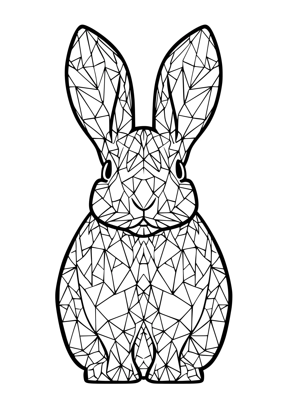 adult coloring printable rabbit, bunny, zentangle, free page downloads