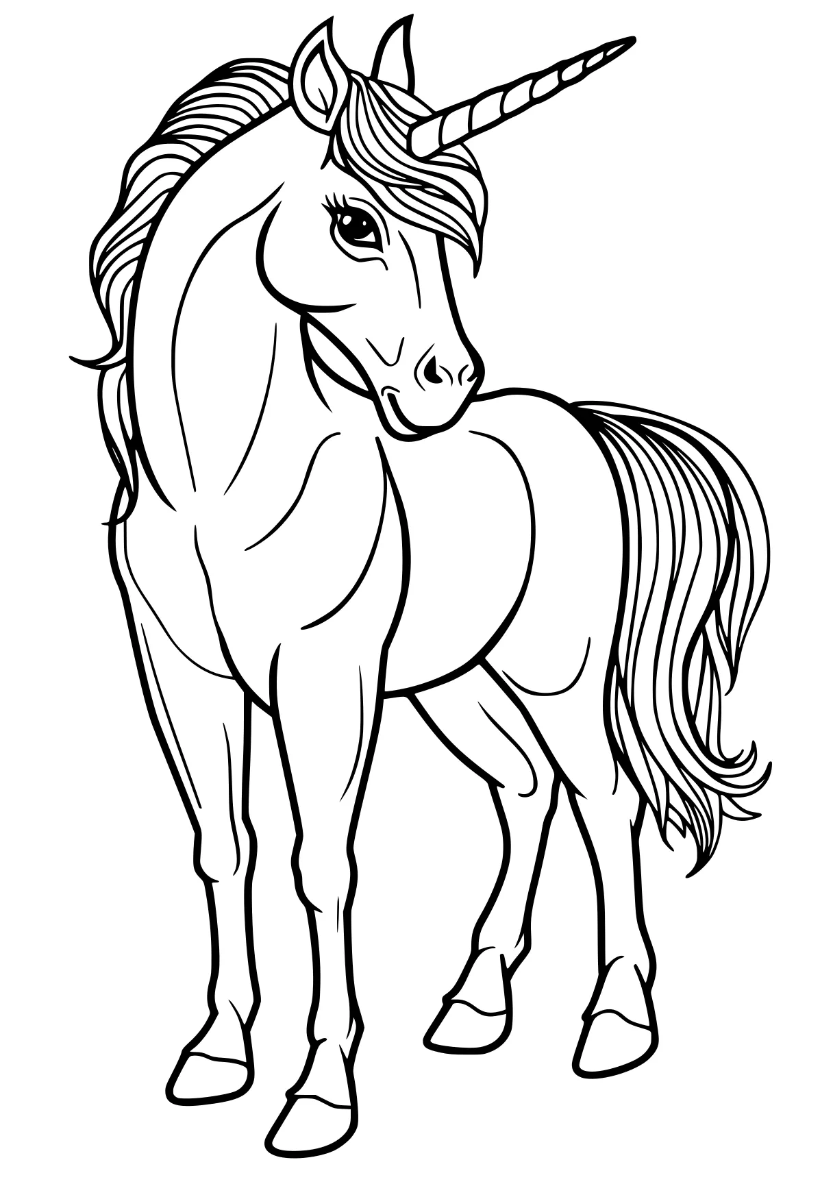 printable unicorn coloring pages horse, pony, unicorn, pegasus, alicorn, free page downloads