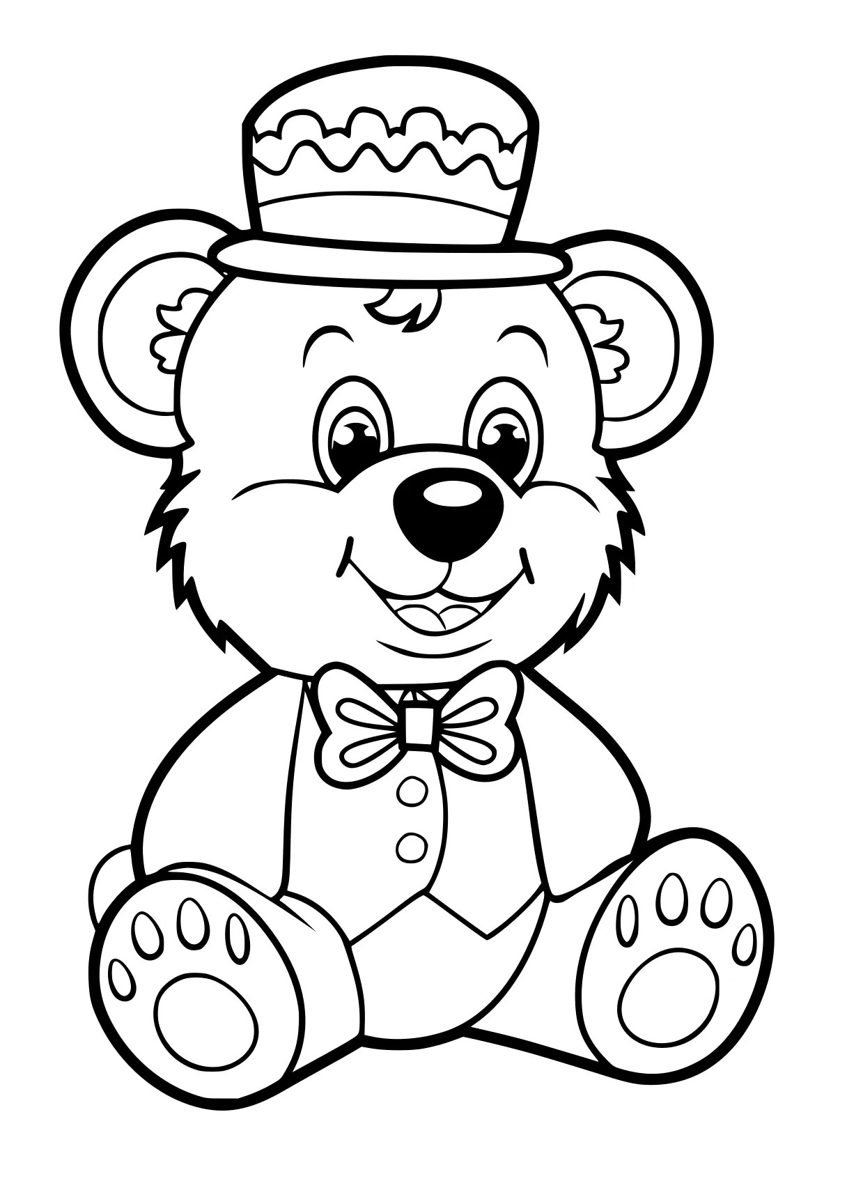 preschool coloring sheets fazbear, bear, koala, free page downloads