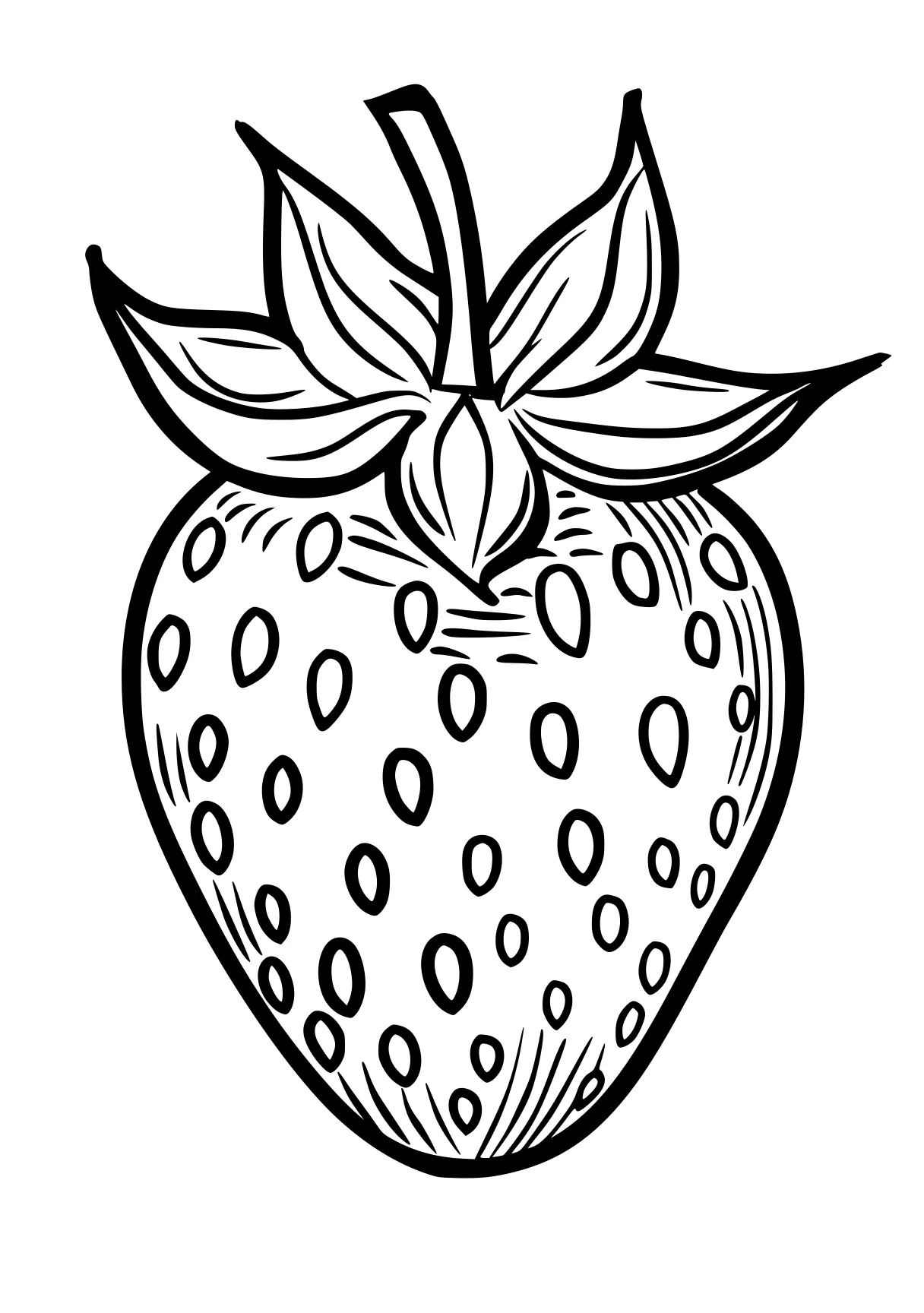 strawberry coloring page strawberry, pineapple, fruit, fruits, illustrator, free downloads