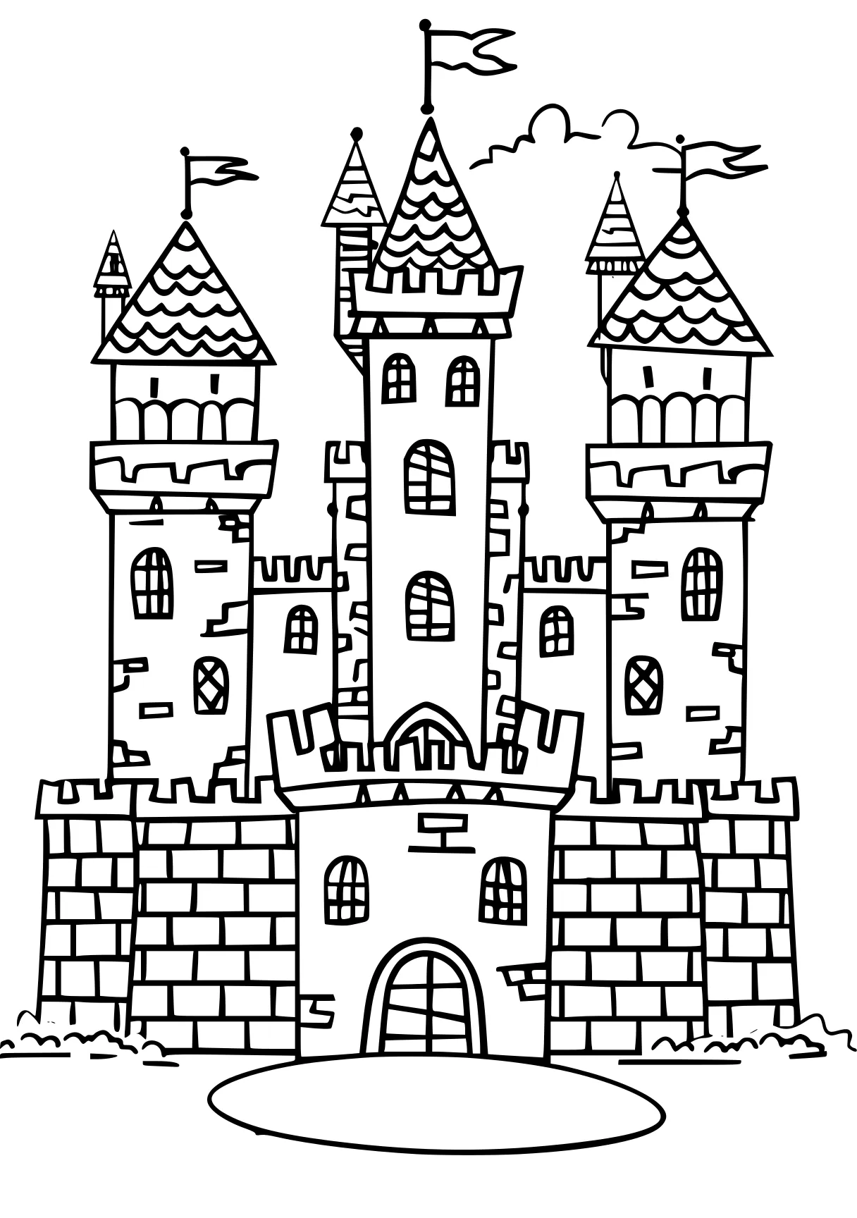 castle coloring page castle, palace, printables, free downloads