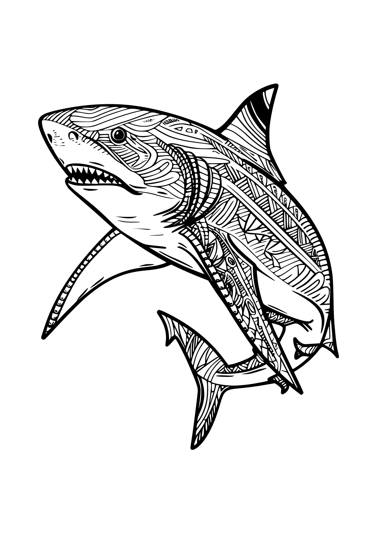 shark coloring page megalodon, shark, mosasaurus, sharks, fish, free downloads