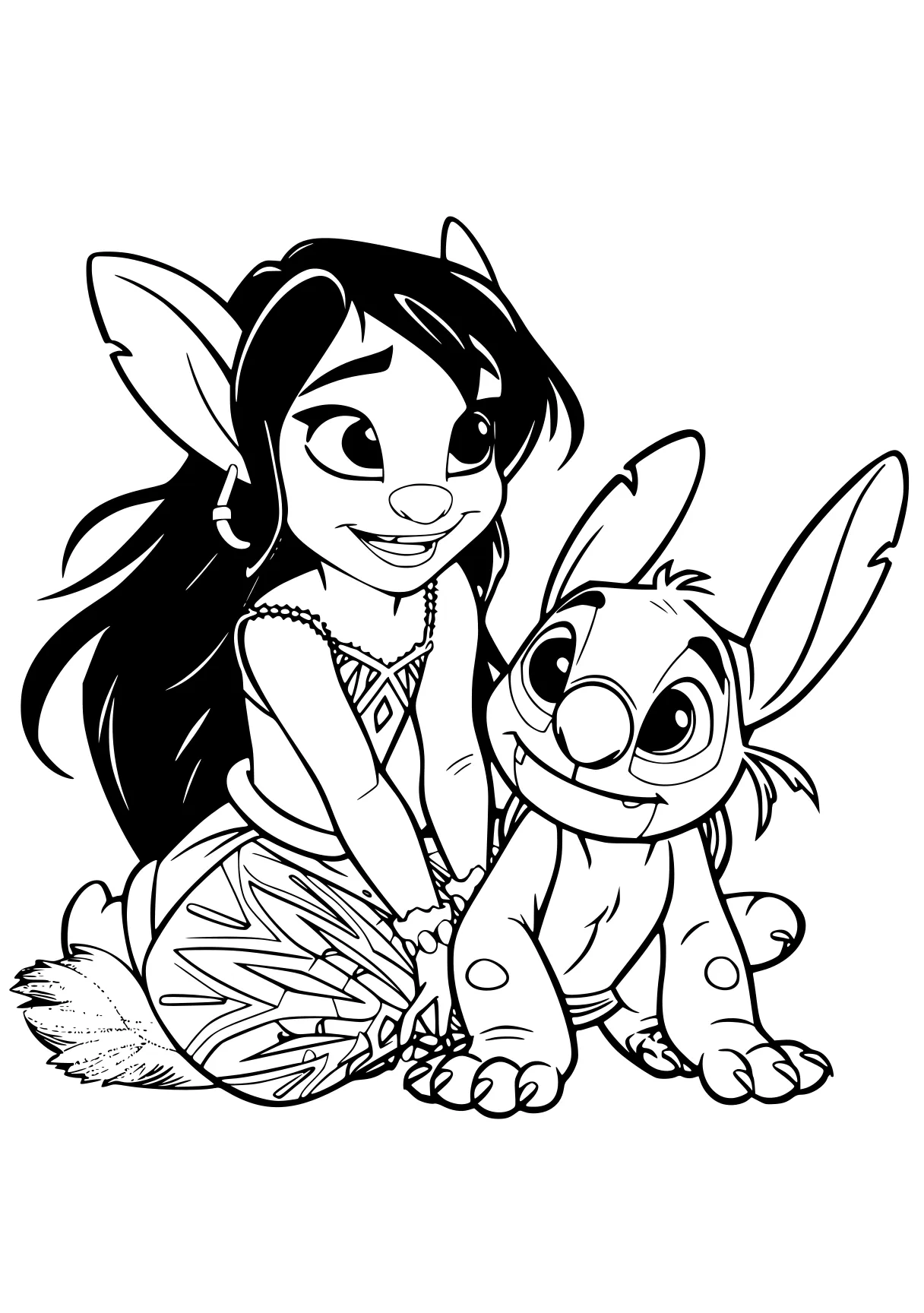 lilo and stitch coloring pages lilo, stitch, bunnies, moana, bunny, free page downloads