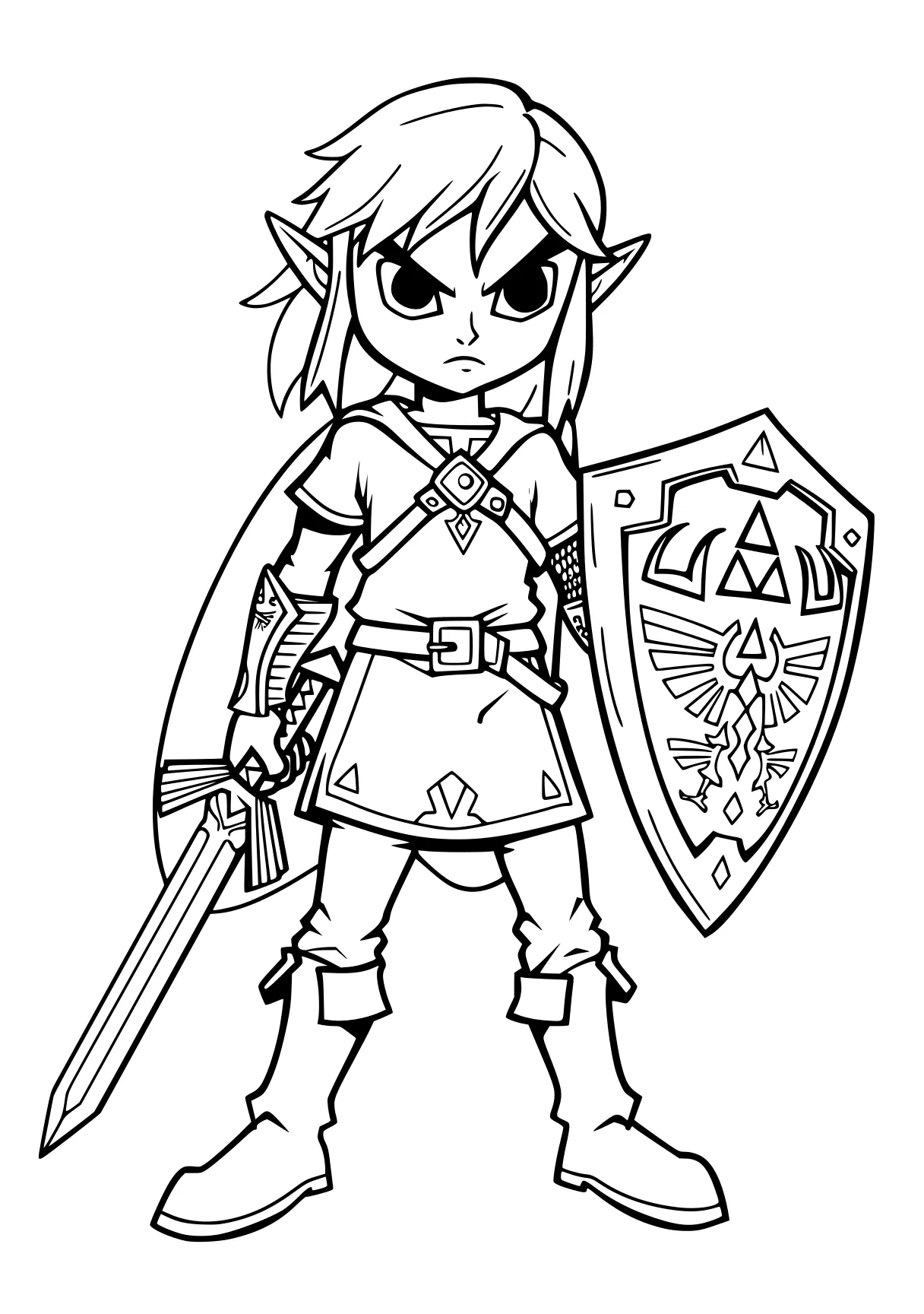 zelda coloring pages link, zelda, rosalina, knight, elf, free page downloads