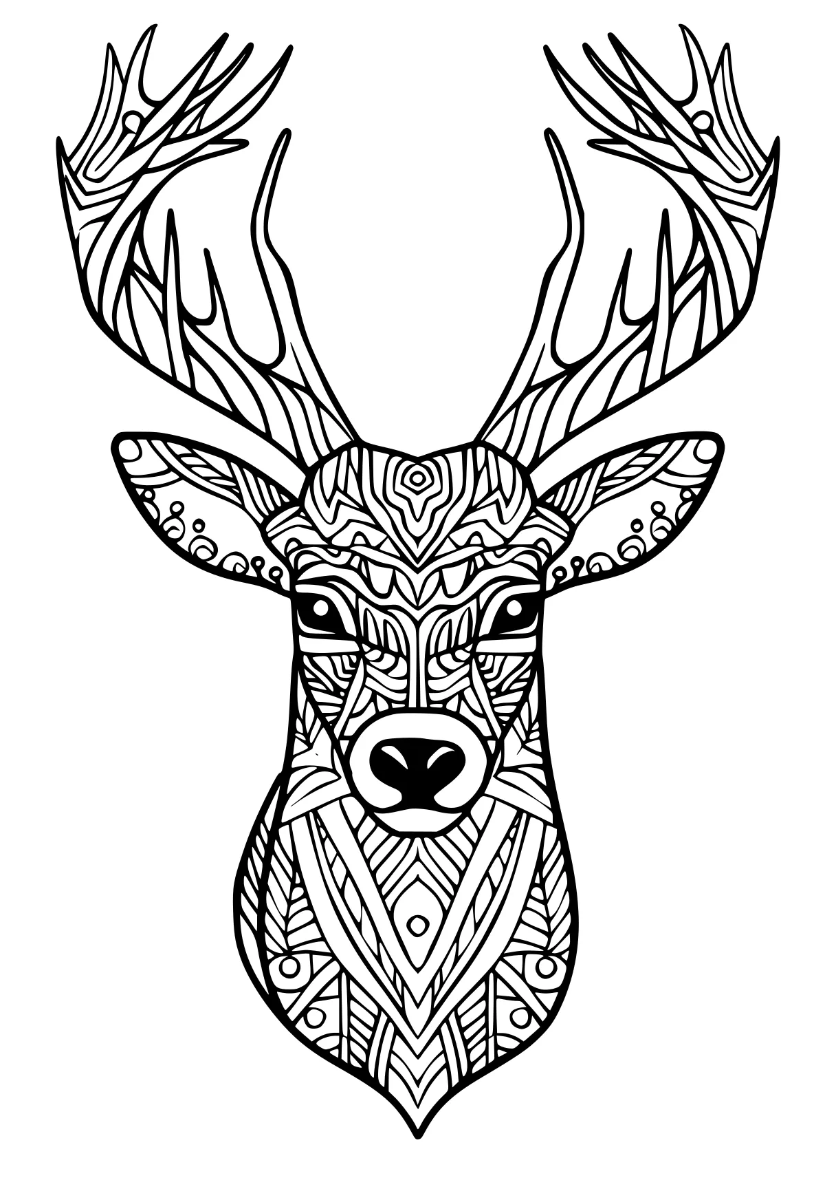 coloring pages hard deer, bambi, moose, illustrator, free page downloads