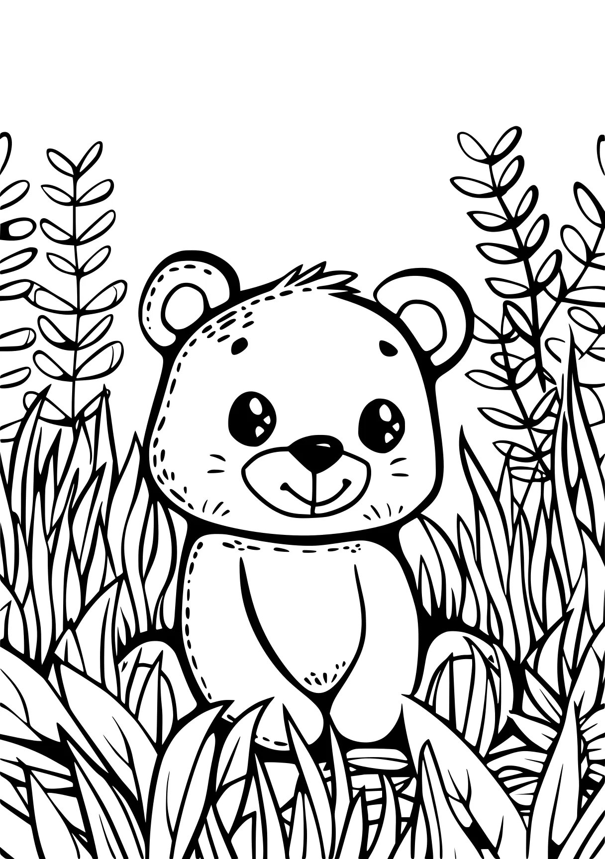 easy to color coloring pages panda, bear, koala, free page downloads