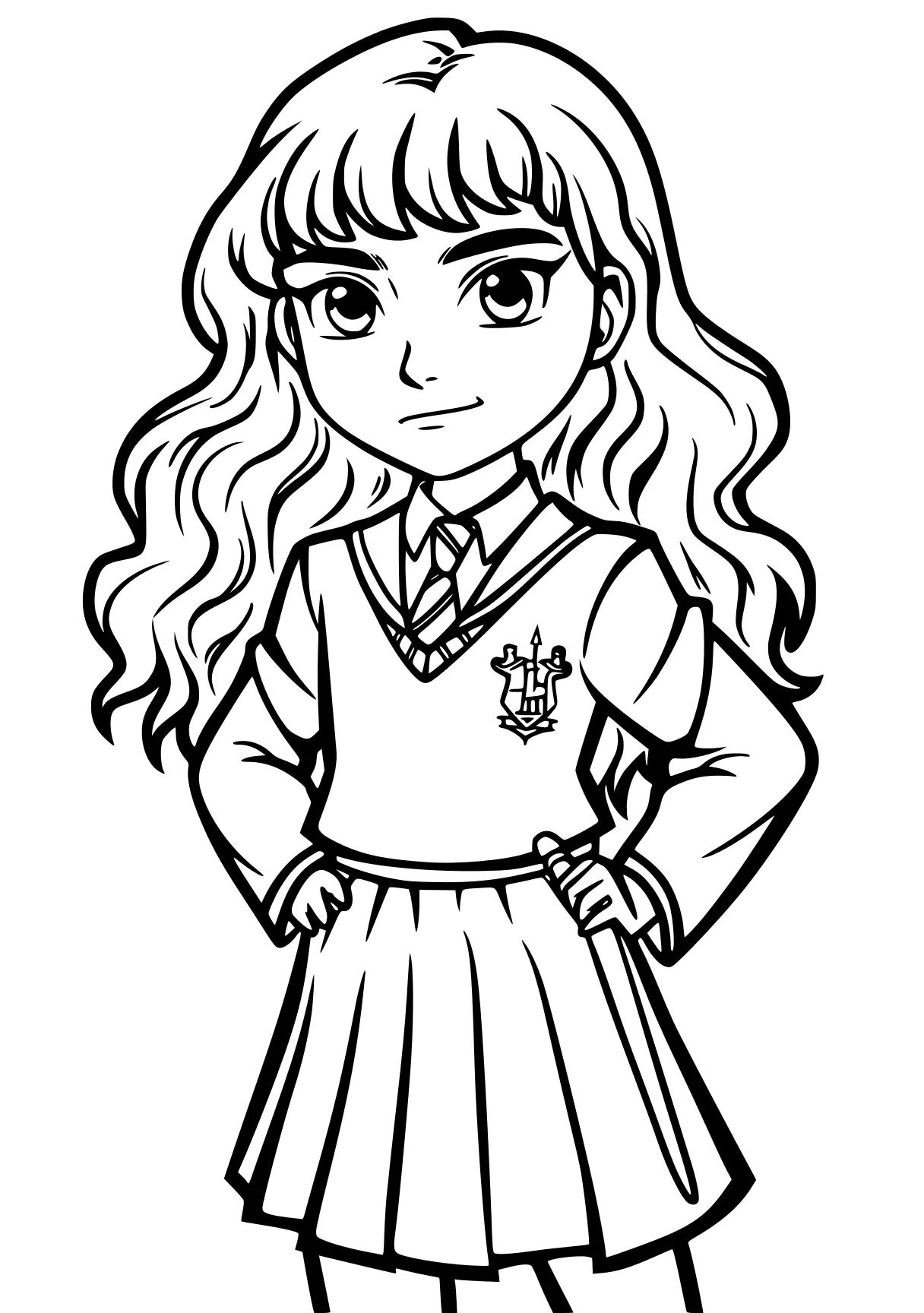 harry potter coloring pages chibi, preppy, girl, sailor, teacher, free page downloads