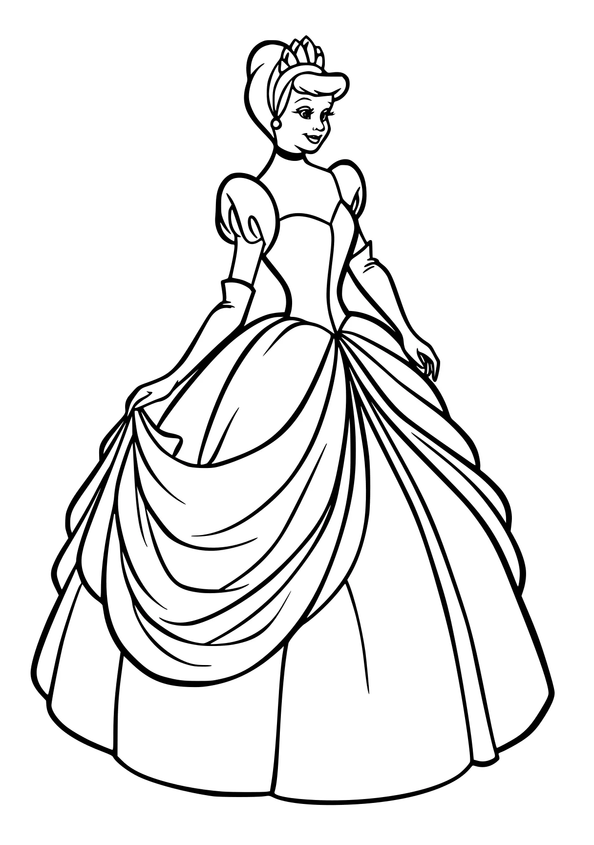 cinderella coloring cinderella, tiana, belle, lady, free page downloads