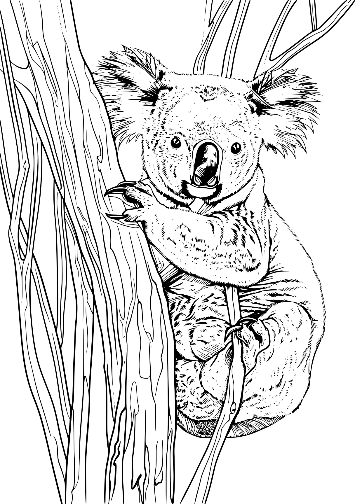 koala coloring pages koala, piglet, bear, free page downloads