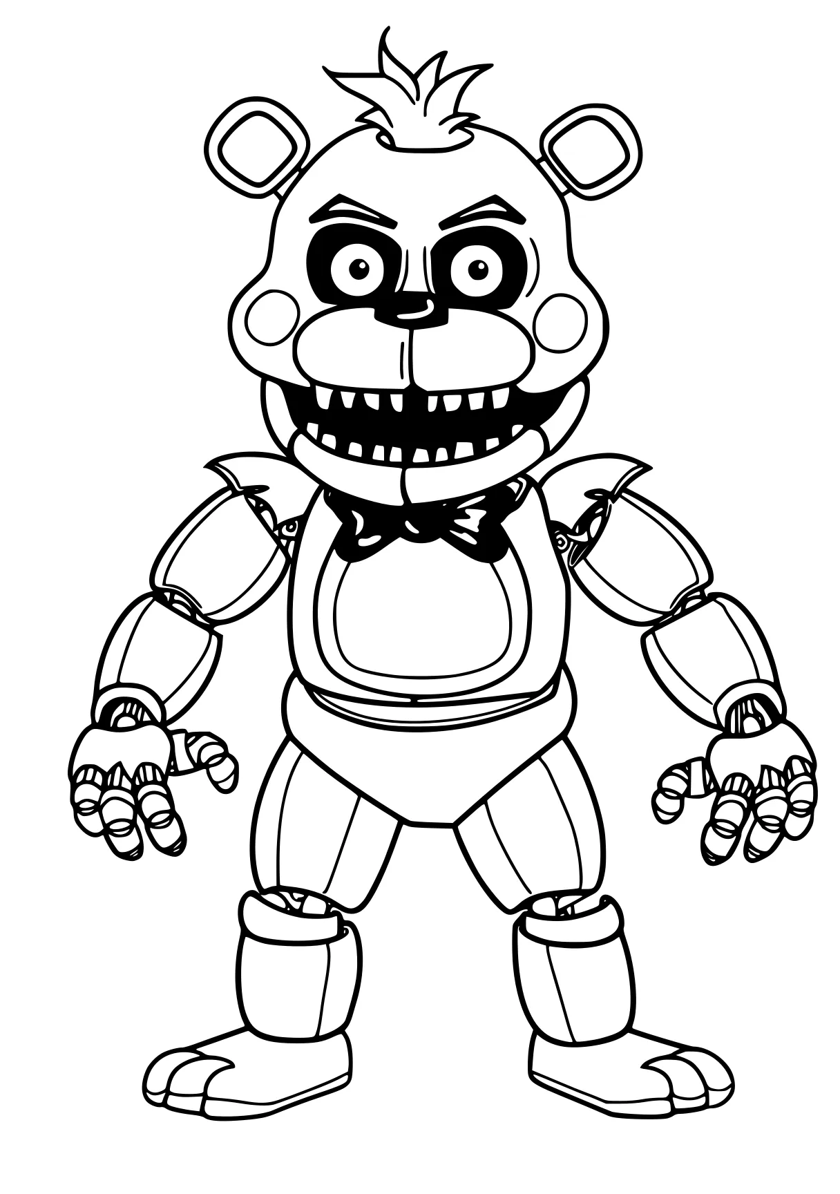 fnaf coloring pages fazbear, fnaf, bonnie, robot, zomboss, free page downloads