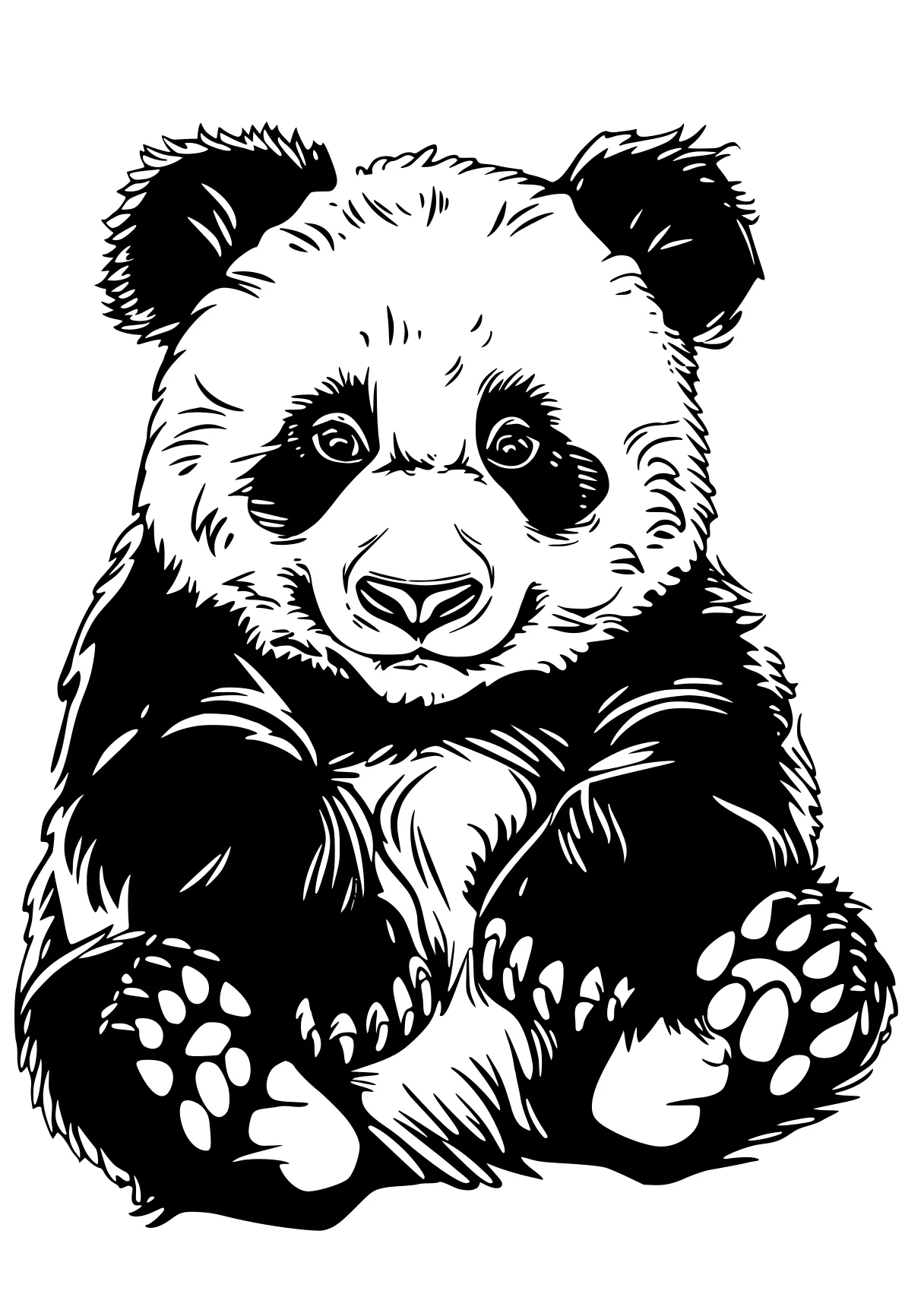 panda coloring sheet panda, bear, raccoon, racoon, fazbear, free page downloads