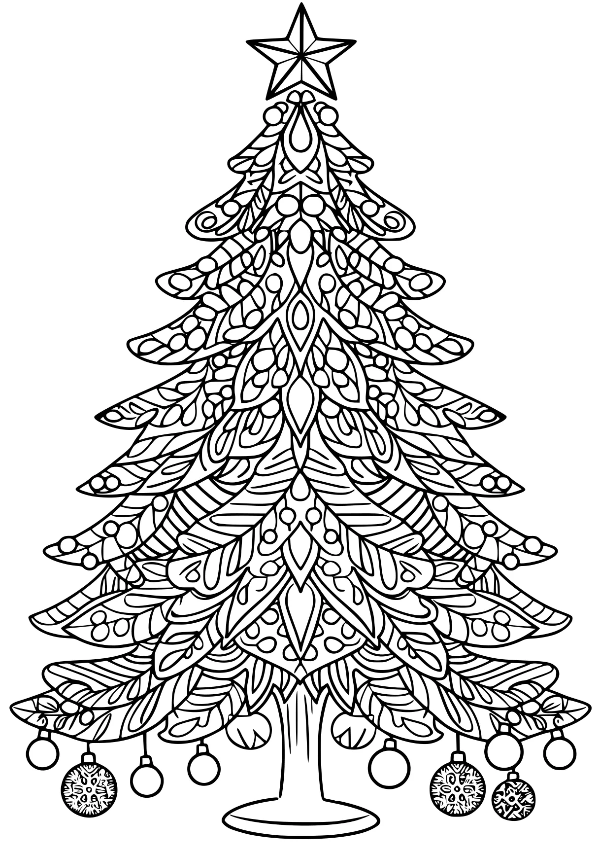 christmas tree pictures to color ornament, tree, merry, free coloring page downloads