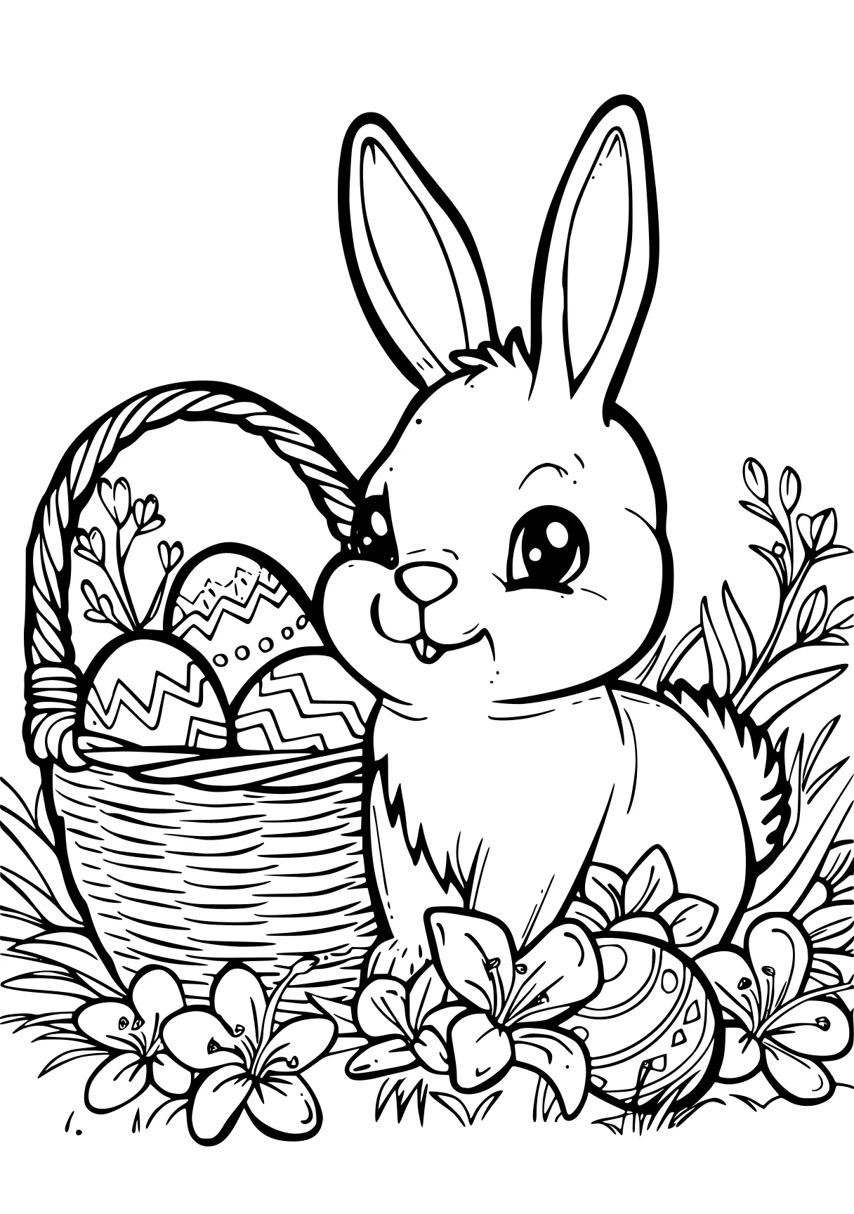 printable easter coloring pages, bunny, rabbit, easter, free page downloads