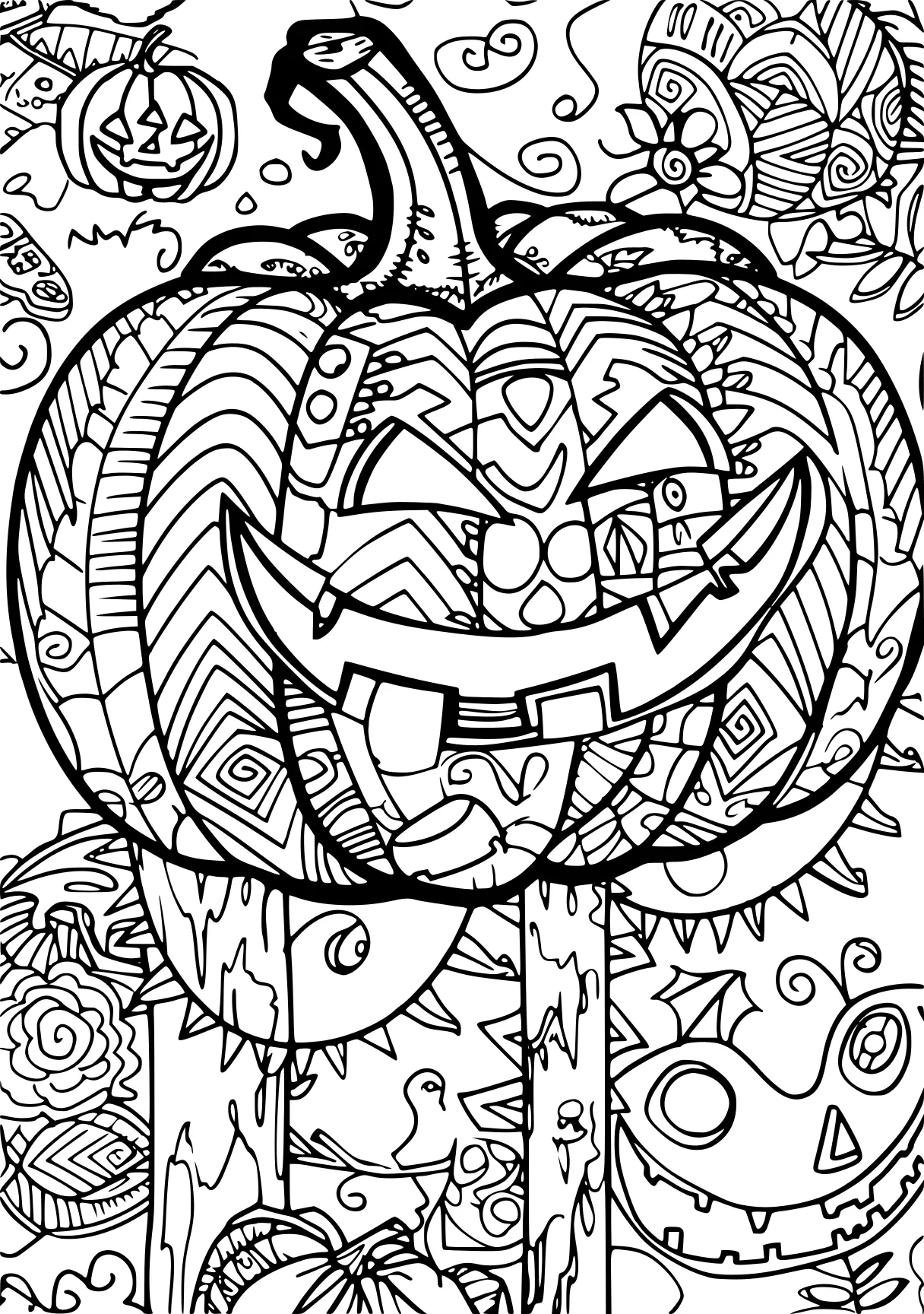 halloween coloring pages, zentangle, pumpkin, halloween, free page downloads