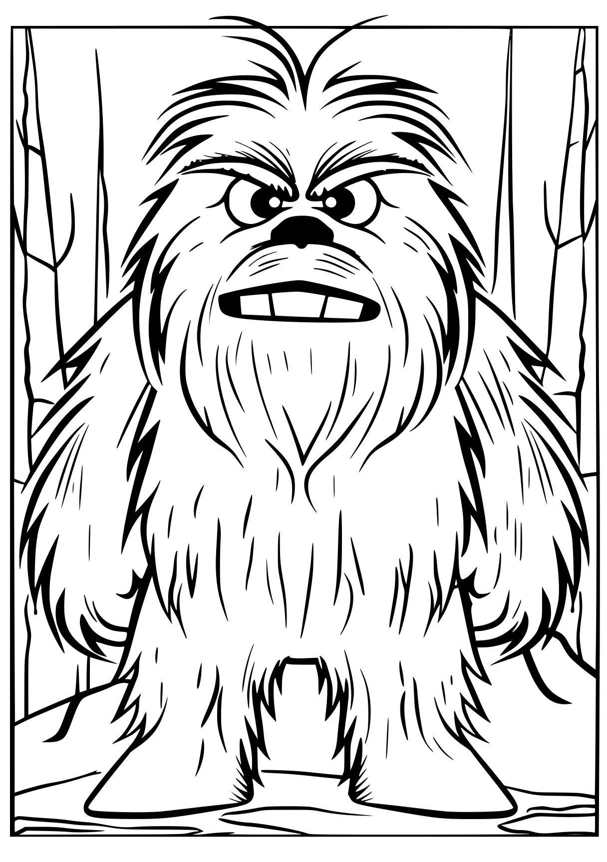 printable pictures to color bigfoot, pencils, coloring, skywalker, colouring, free coloring page downloads