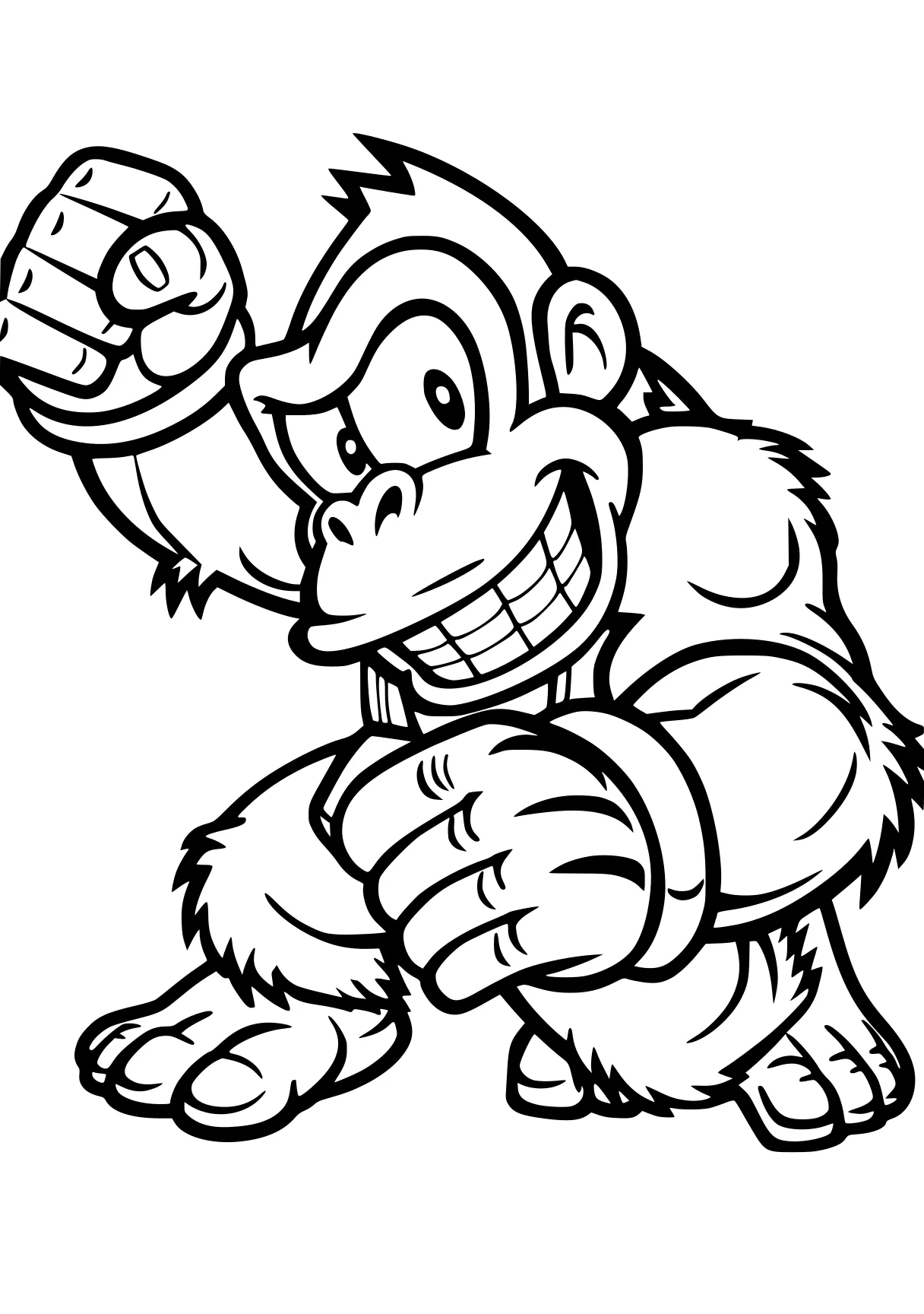 donkey kong coloring pages bowser, kong, monkey, knuckles, gorilla, free page downloads