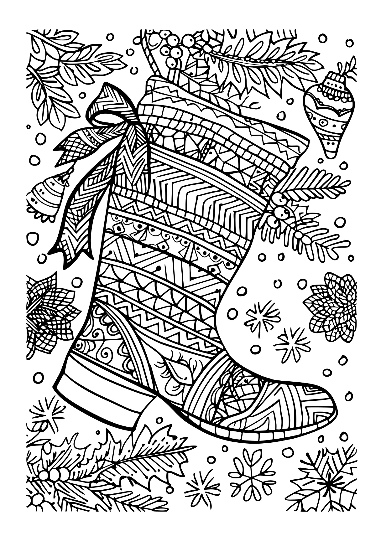 coloring pages for adults christmas zentangle, sneaker, shoes, free page downloads