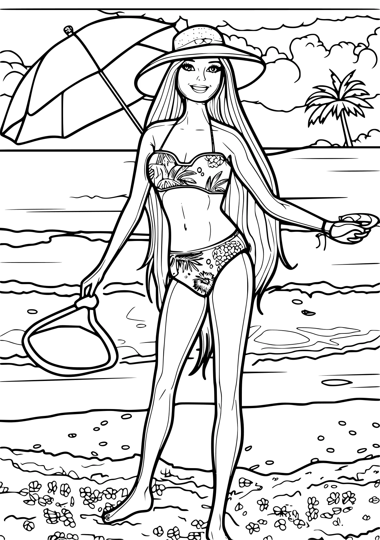 at the beach coloring pages beach, moana, mermaid, free page downloads