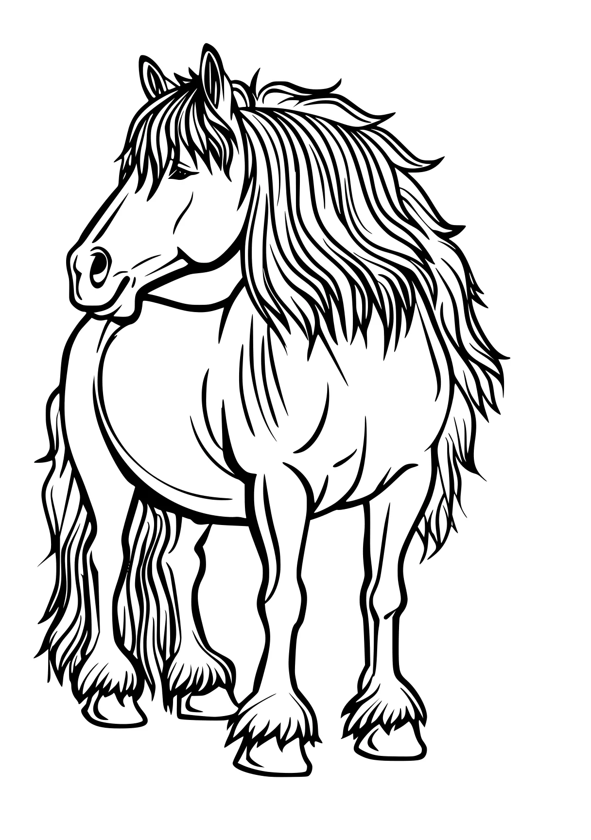 horse coloring sheet horse, pony, unicorn, pegasus, caticorn, free page downloads