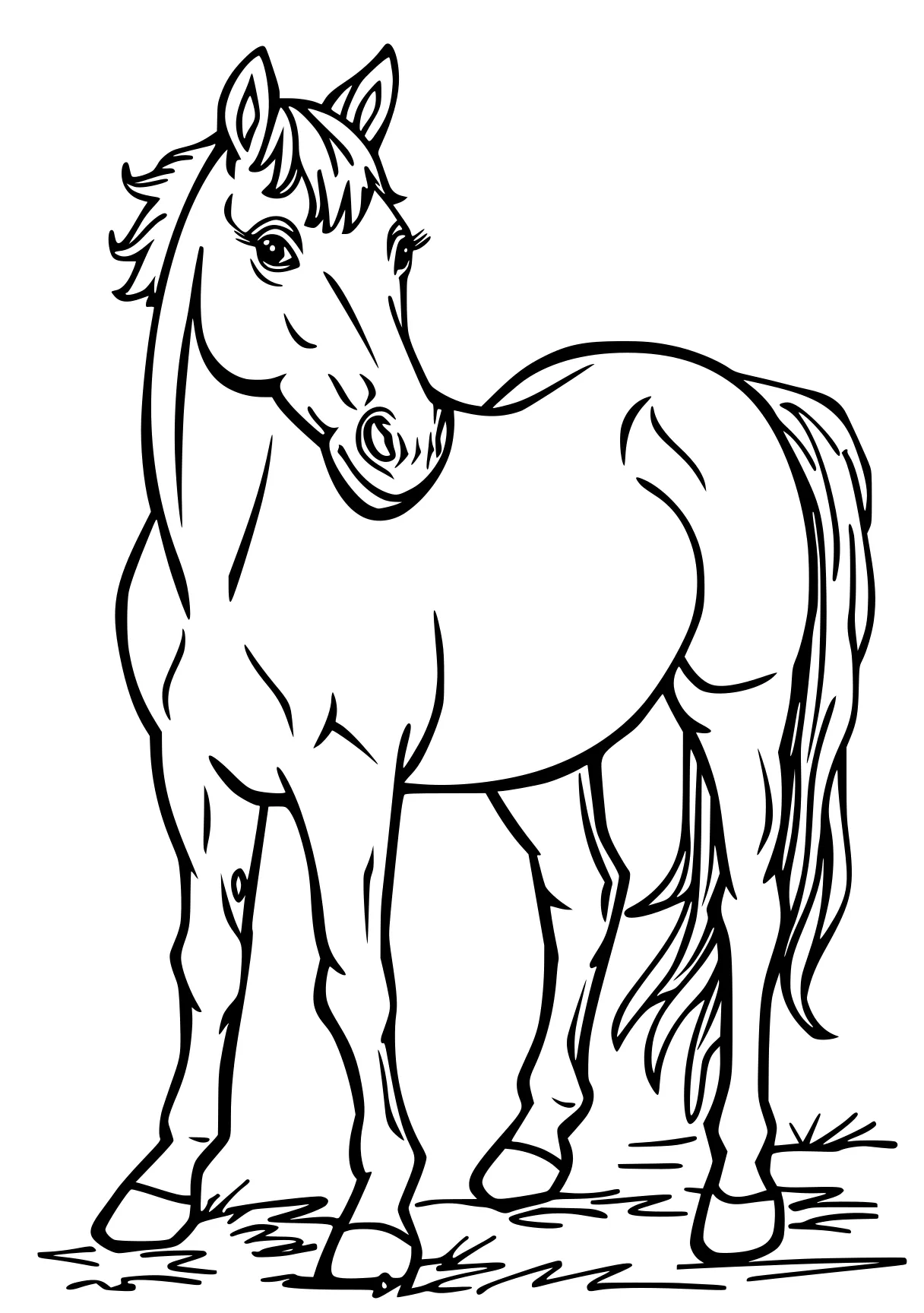 horse coloring pages horse, unicorn, pony, pegasus, caticorn, free page downloads