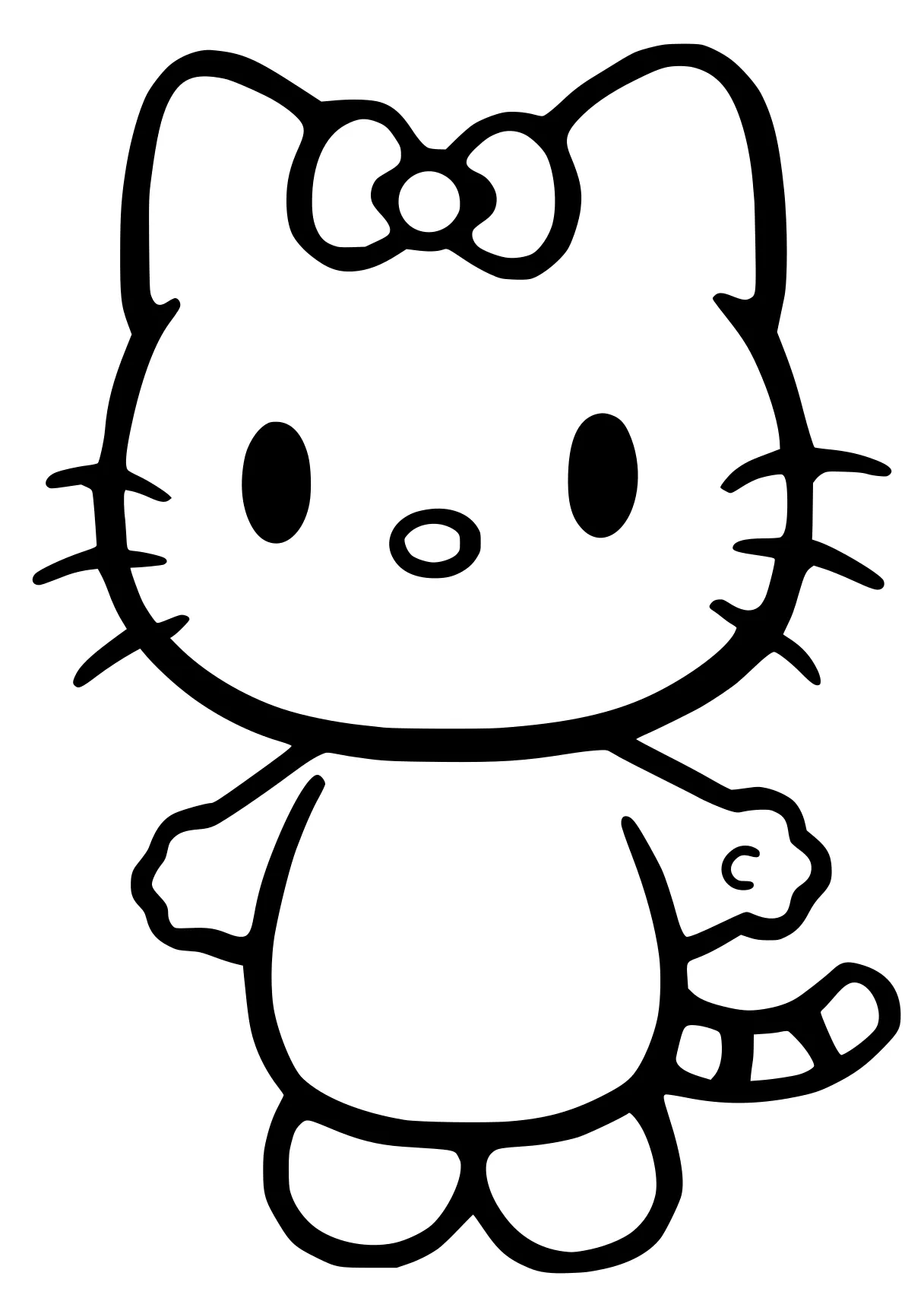 hello kitty pictures to color sanrio, kitty, cinnamoroll, molang, garfield, free coloring page downloads