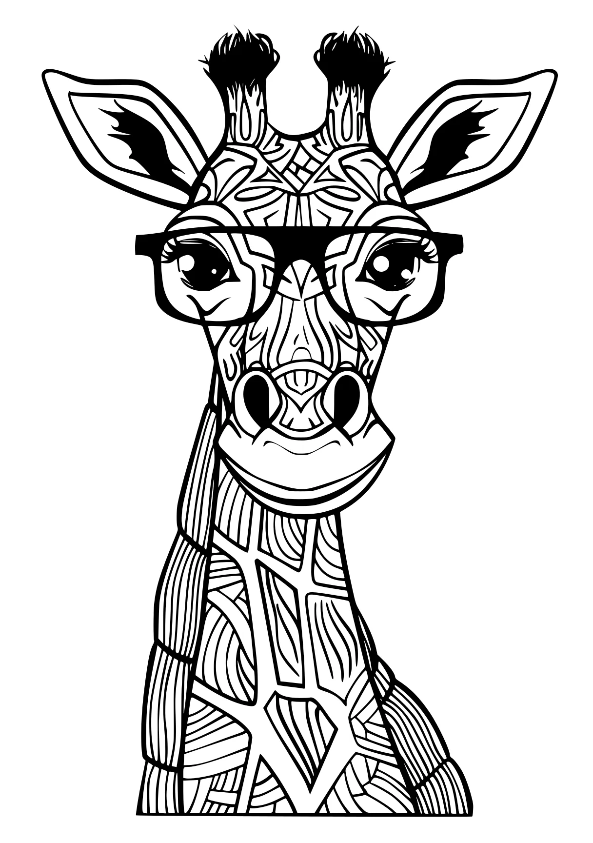 printable color by number for adults deer, giraffe, llama, illustrator, moose, free coloring page downloads