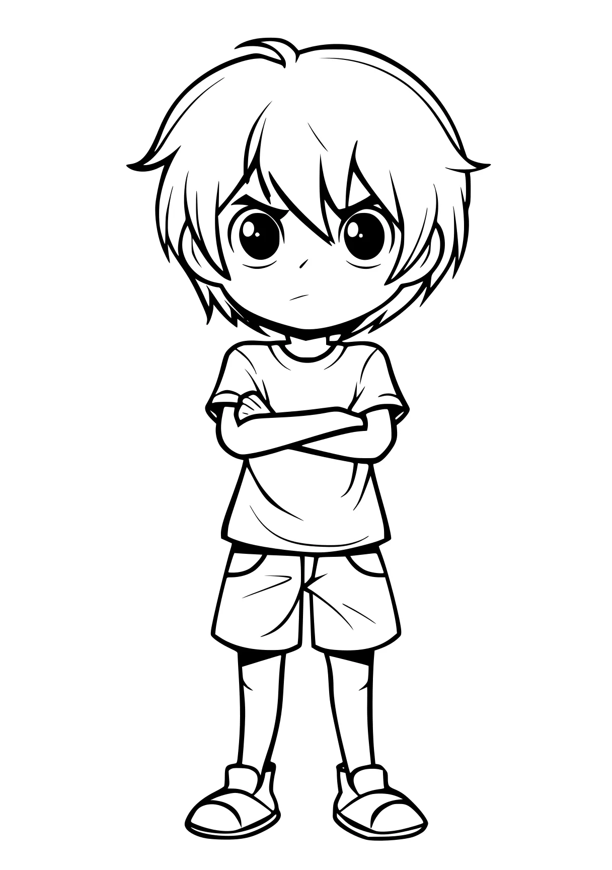 anime coloring sheet chibi, shin, small, toddler, little, free page downloads