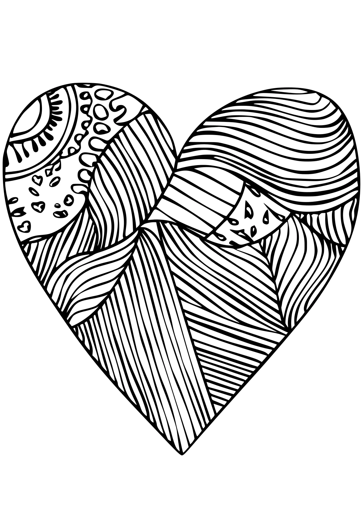 heart coloring sheet heart, zentangle, iheartcraftythings, love, free page downloads