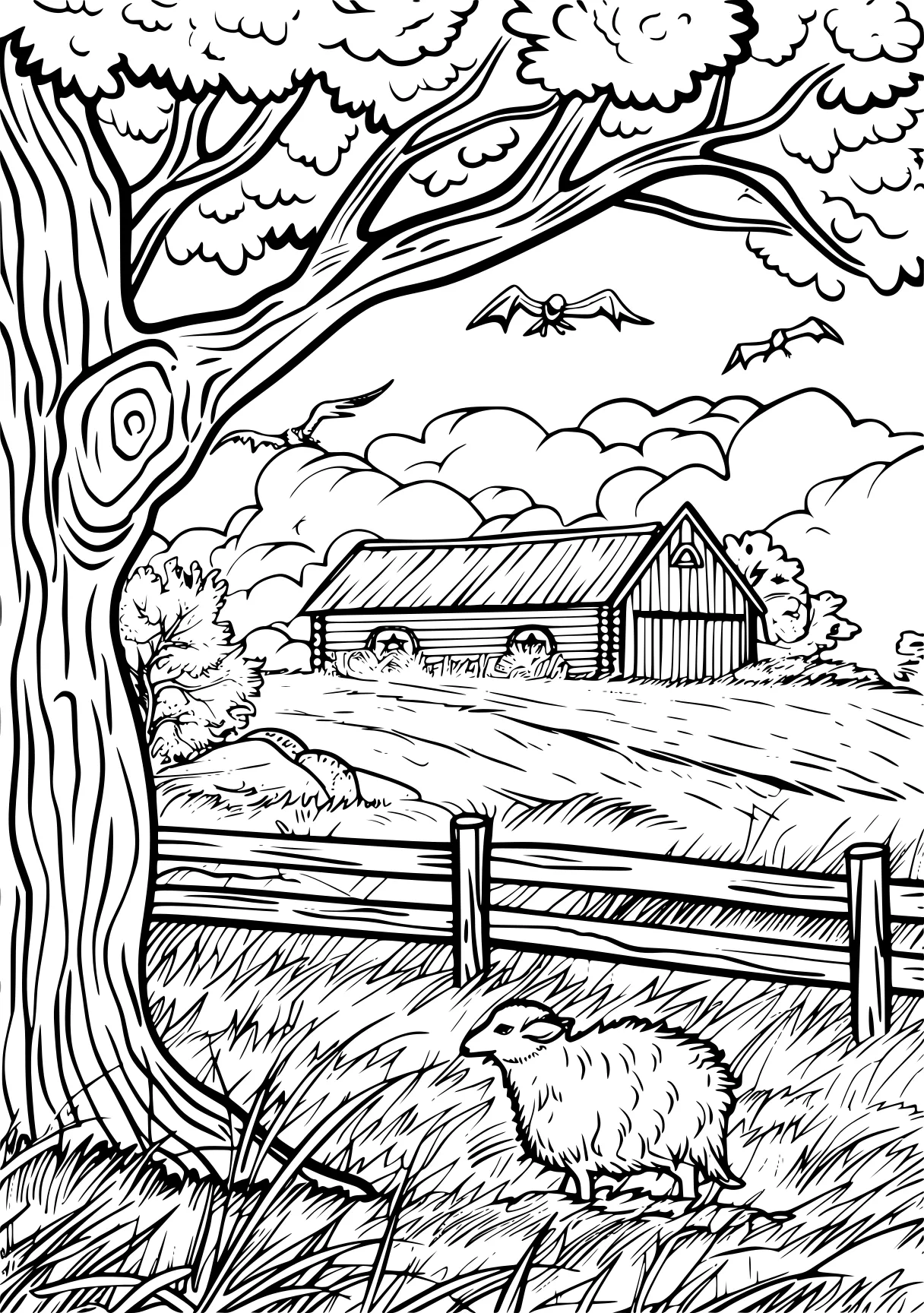 bible coloring pages farm, barn, country, free page downloads