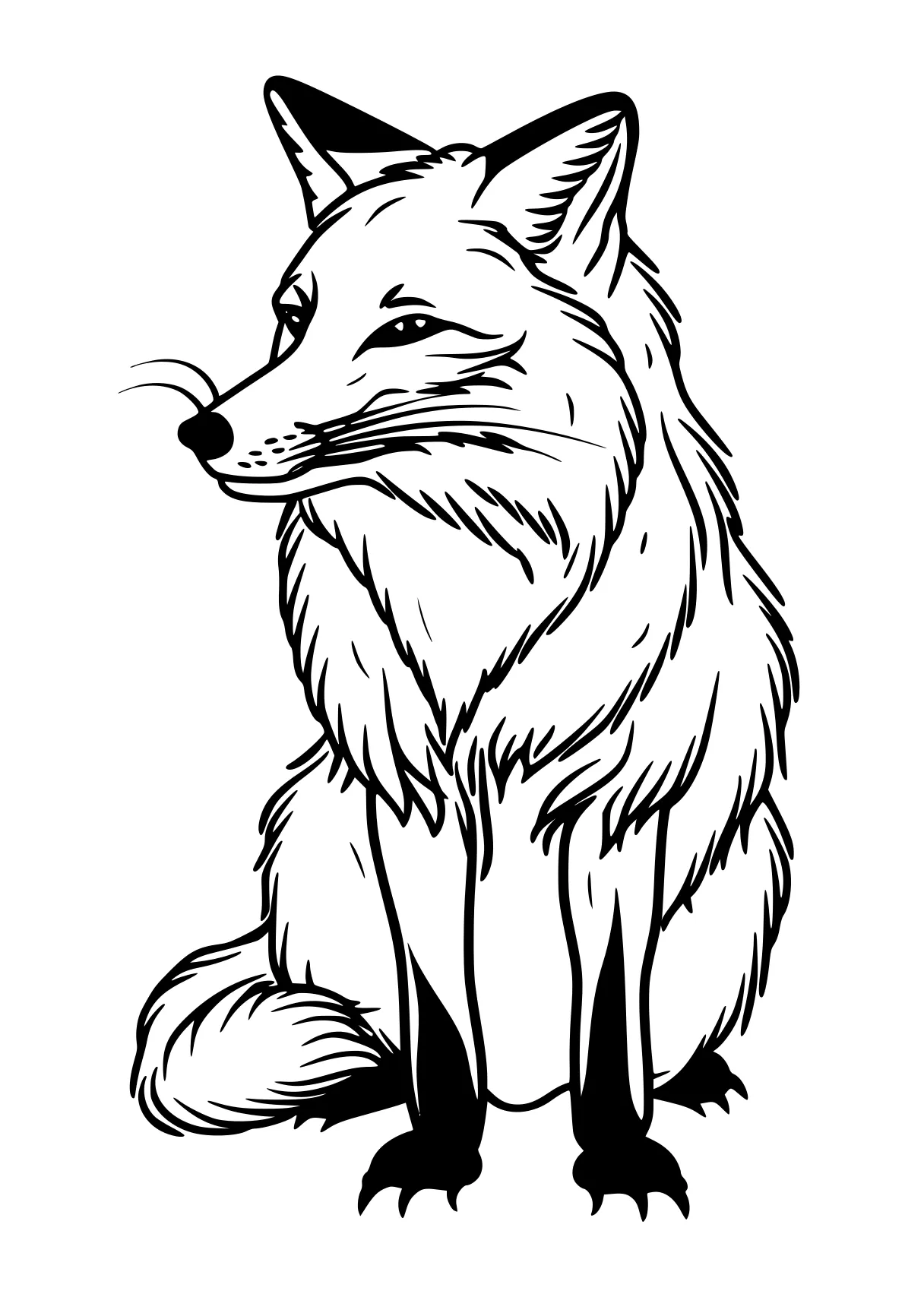 fox coloring page fox, wolf, husky, werewolf, foxes, free downloads