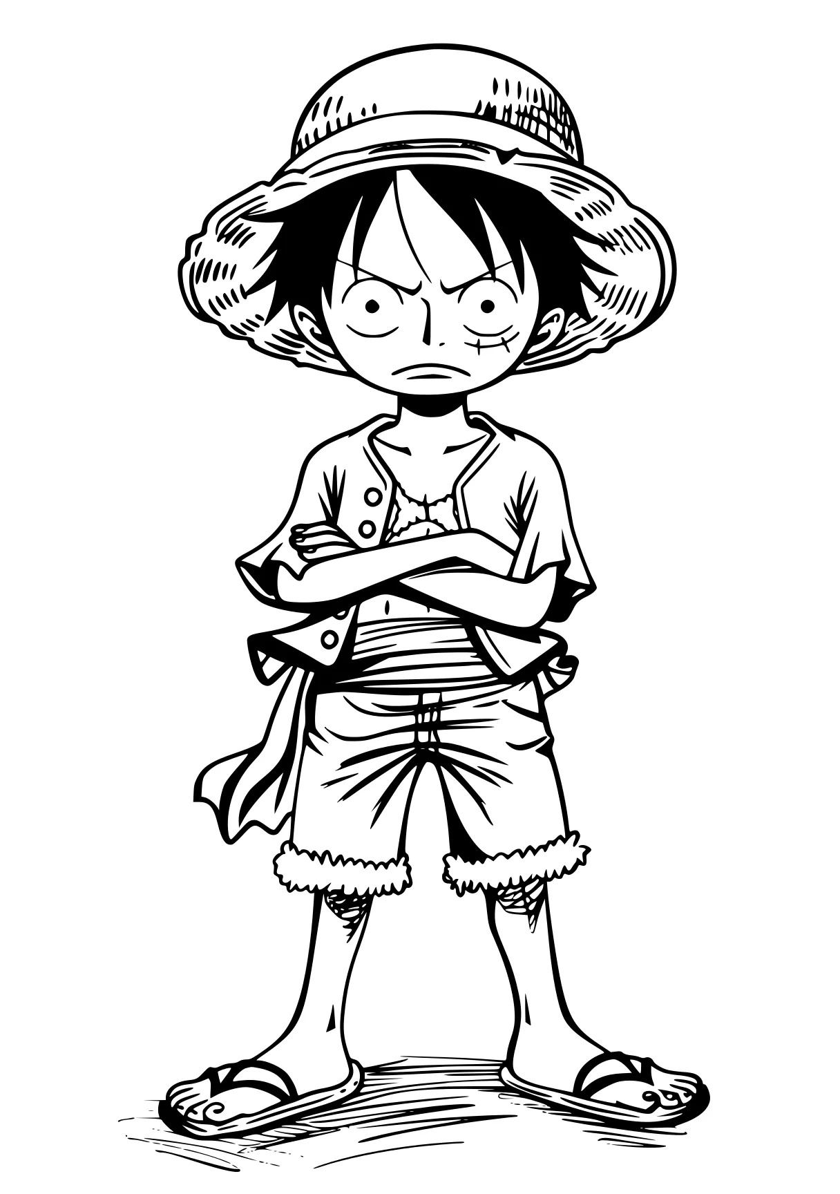 one piece coloring pages luffy, tanjiro, mha, deku, noodle, free page downloads